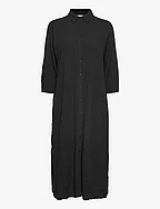 KAbarral Shirt Dress 3/4 SL - BLACK DEEP