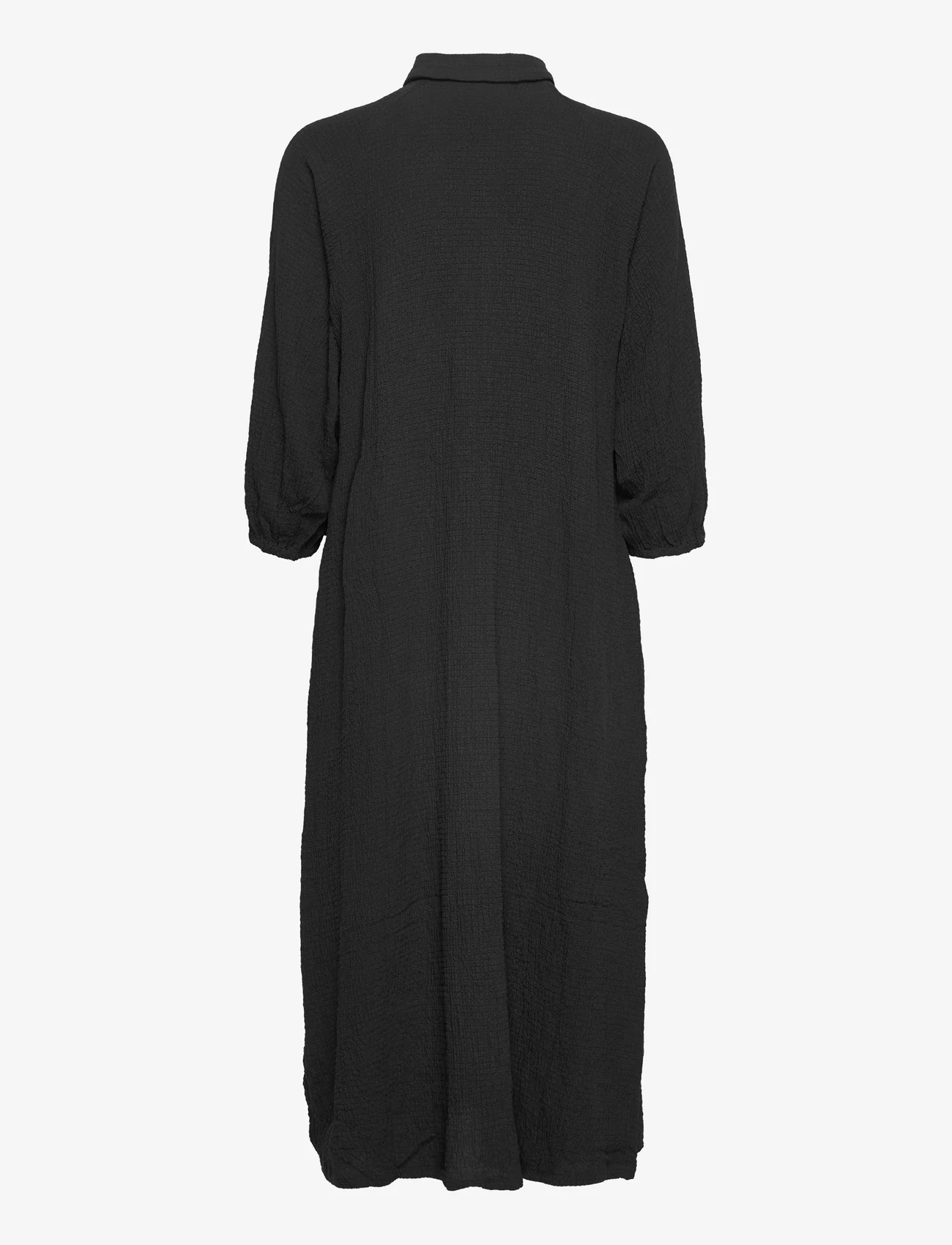 Kaffe - KAbarral Shirt Dress 3/4 SL - marškinių tipo suknelės - black deep - 1