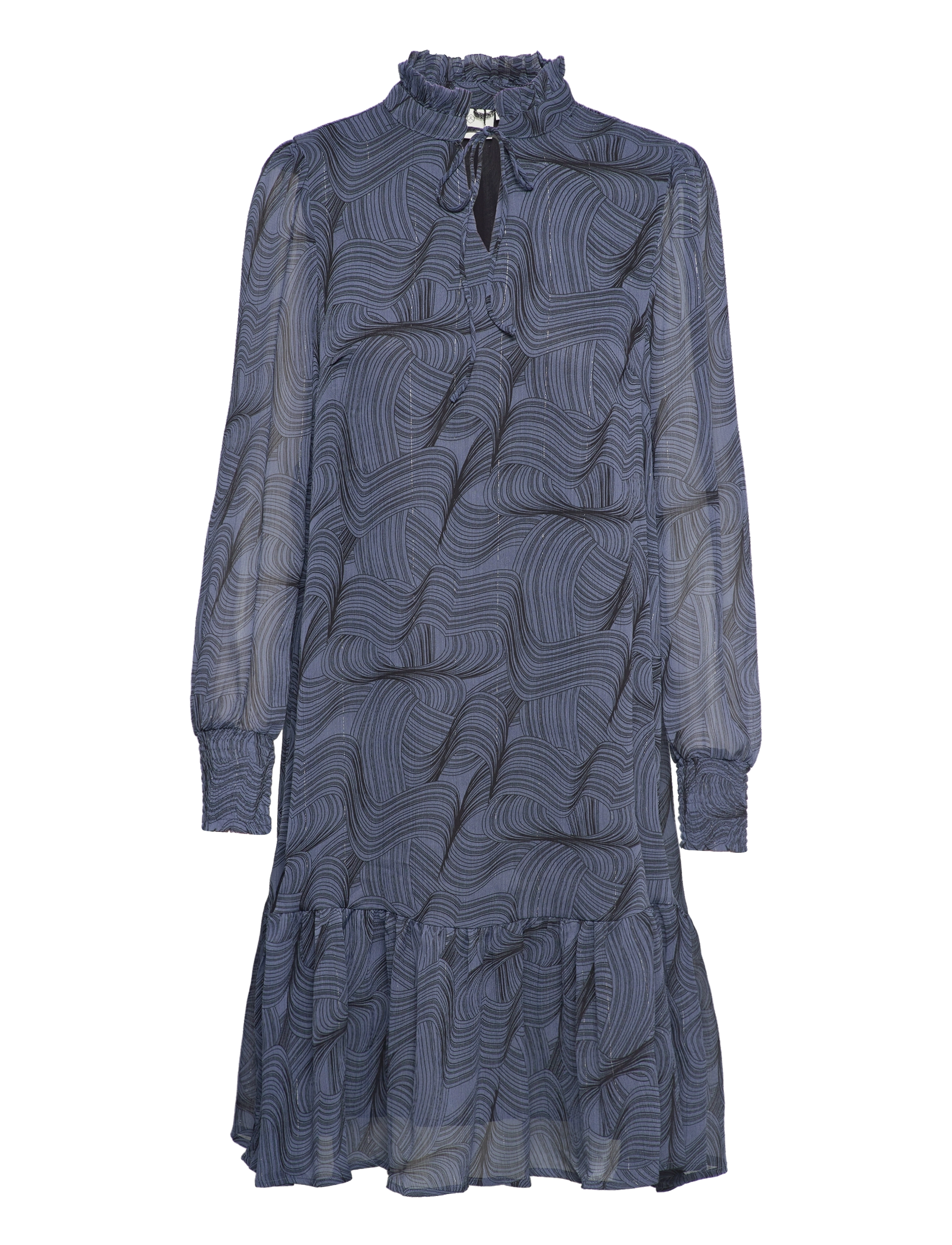 KAjema Dress - INFINITY BLUE / BLACK LINES