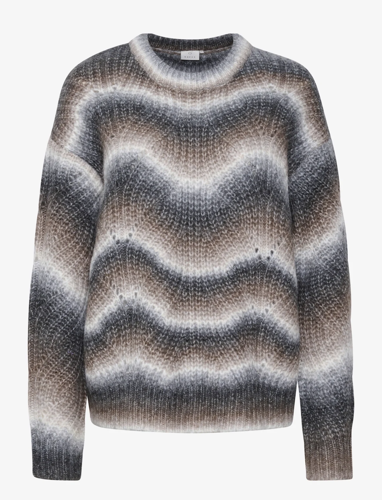 Kaffe - KAdera Knit Pullover - jumpers - toffe / chalk and grey melange - 0