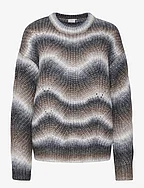KAdera Knit Pullover - TOFFE / CHALK AND GREY MELANGE