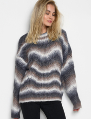 Kaffe - KAdera Knit Pullover - swetry - toffe / chalk and grey melange - 2