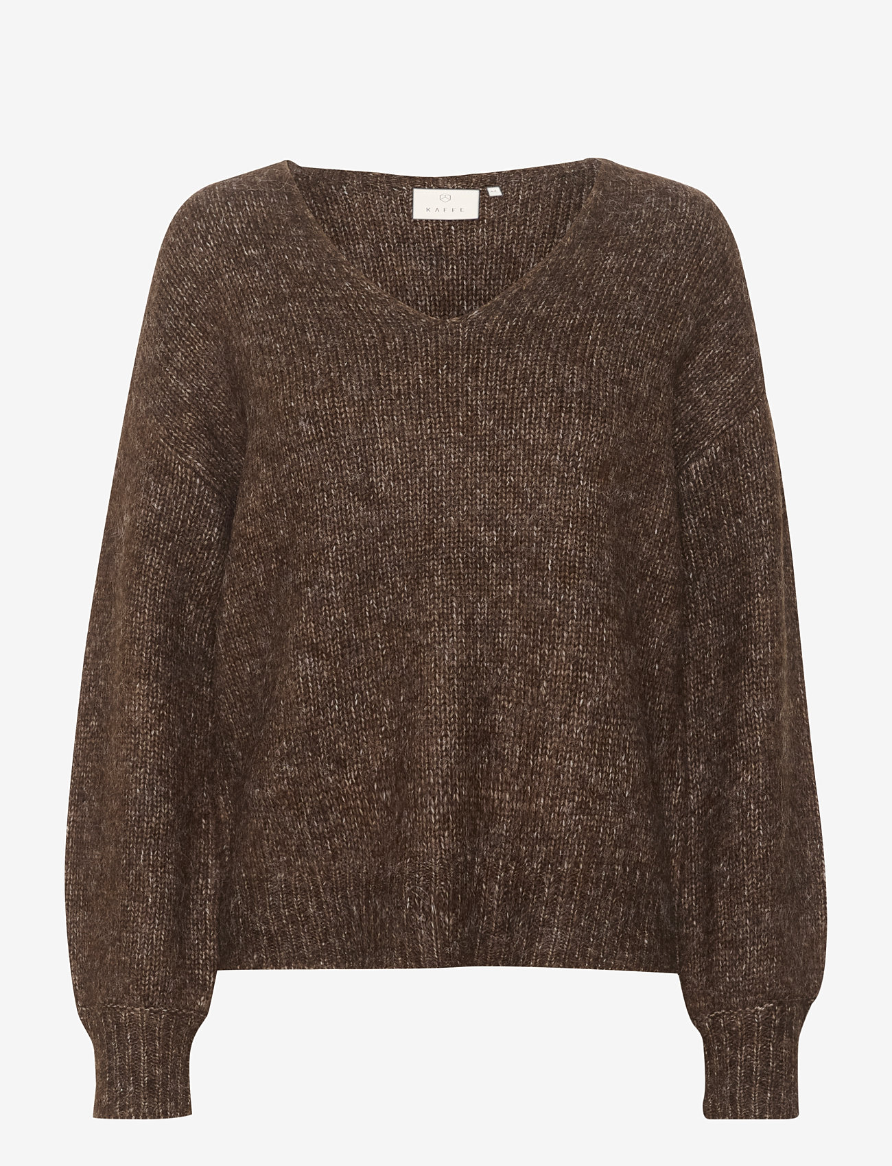 Kaffe - KAsarla V-Neck Pullover - java melange - 0