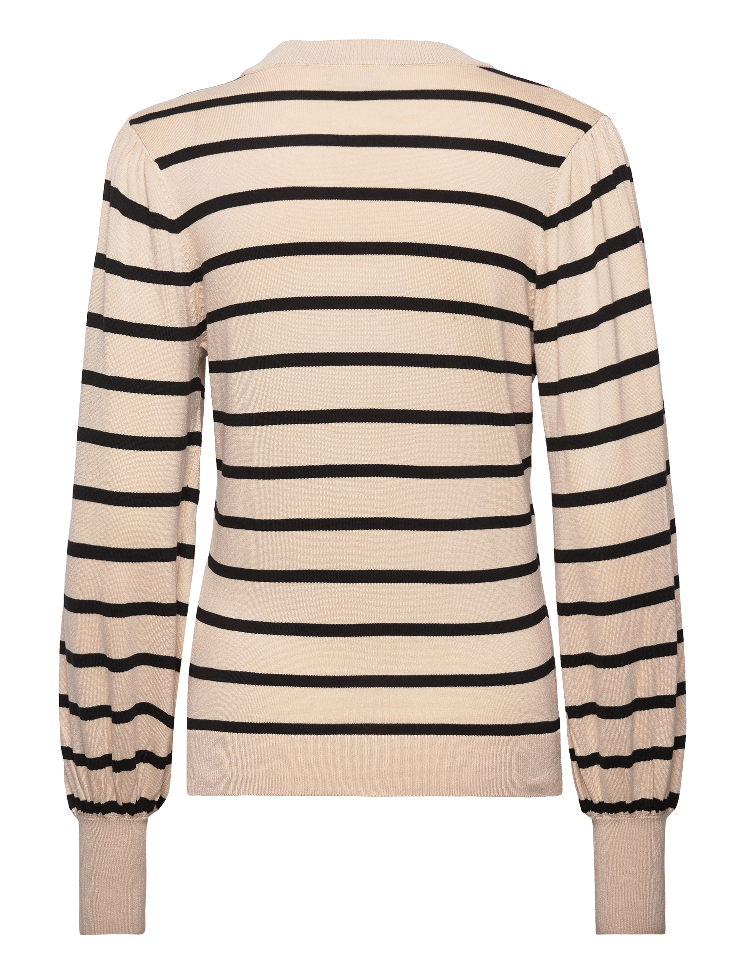 Kaffe - KAmala Stripe Knit Pullover - offwhite / black stripe - 2