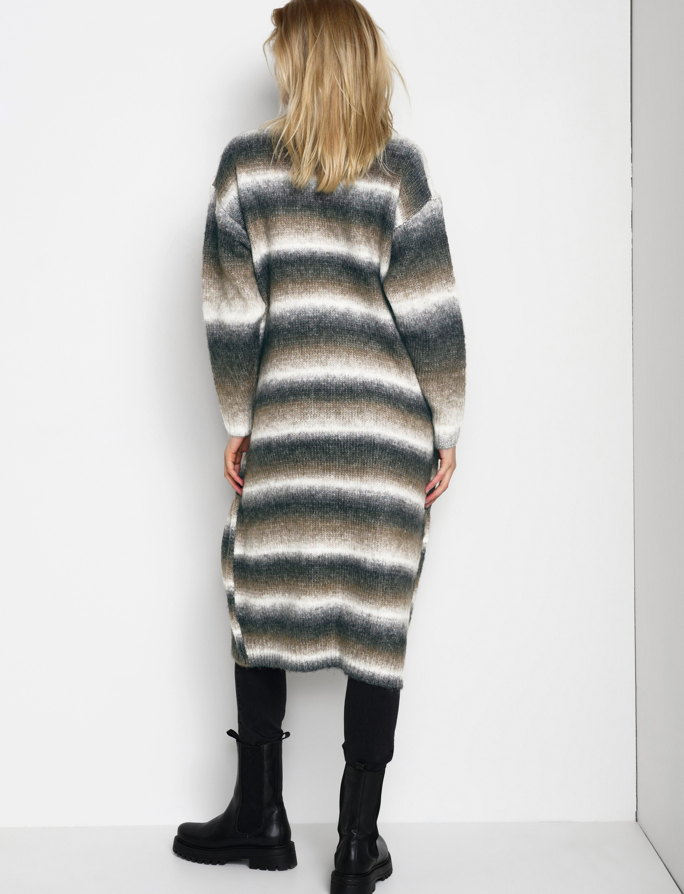 Kaffe - KAdera Knit Dress - toffe / chalk and grey melange - 4