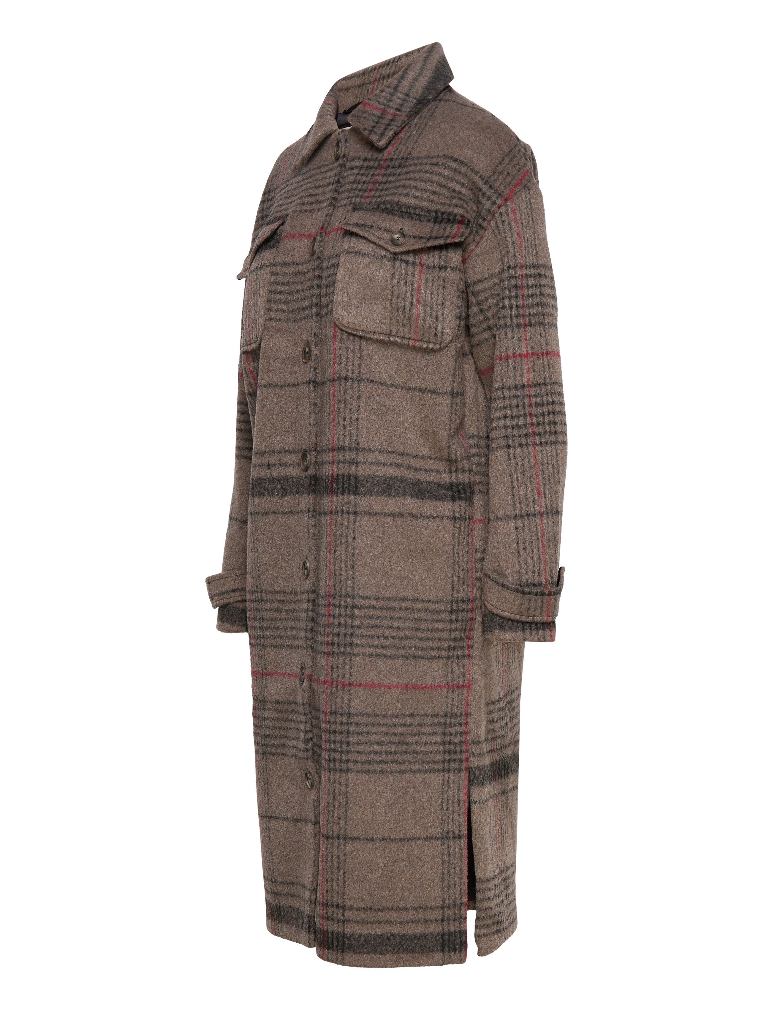 Kaffe - KAmellani Jacket - beige/red check - 3