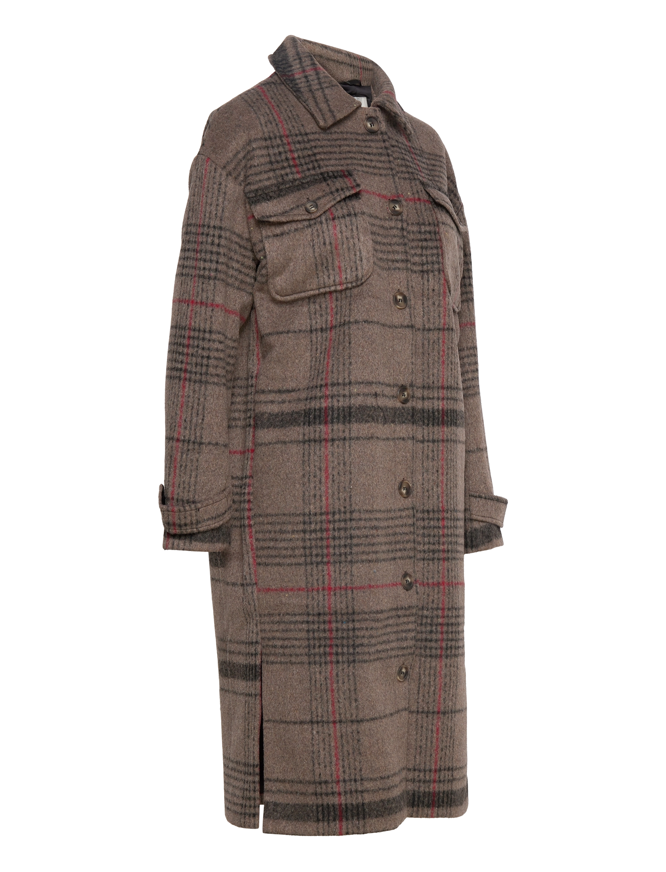 Kaffe - KAmellani Jacket - beige/red check - 3