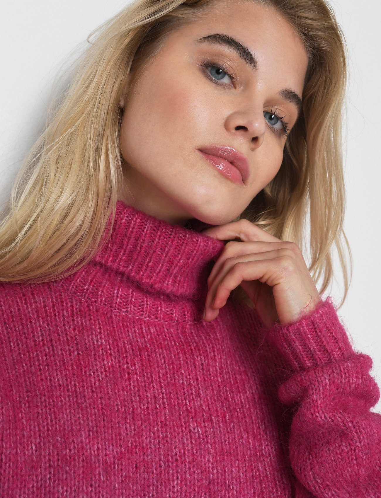 Kaffe - KAsarla Roll neck Pullover - raspberry rose melange - 5