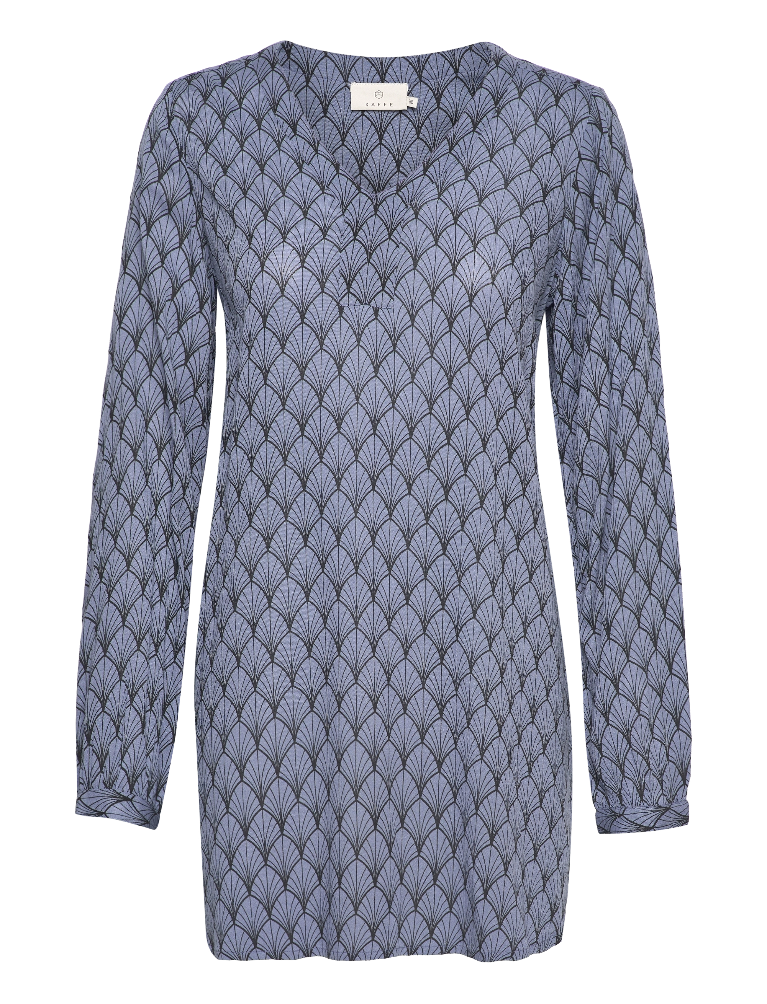 BLUE / BLACK FAN PRINT