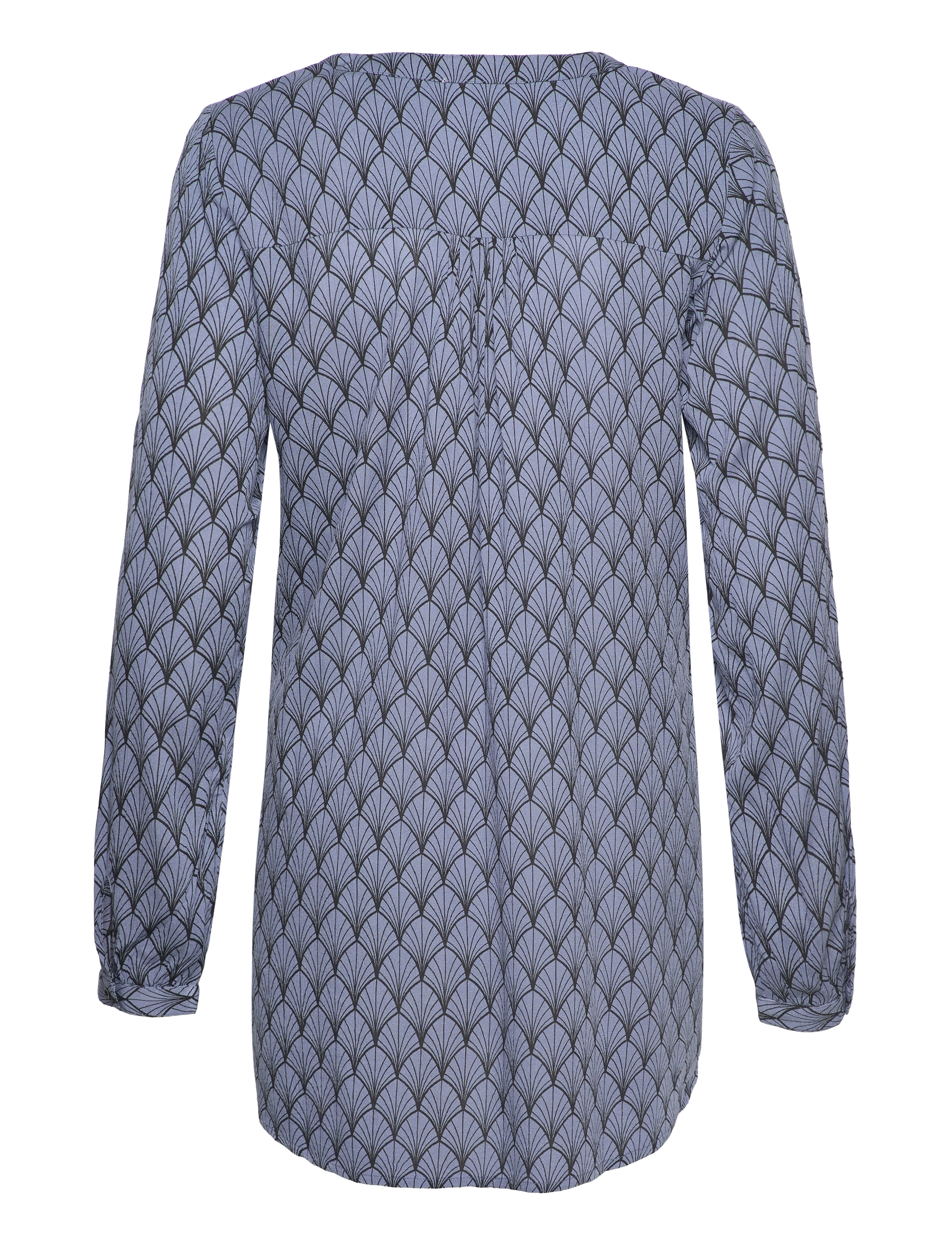 Kaffe - KAolivia Amber Tunic - blue / black fan print - 2