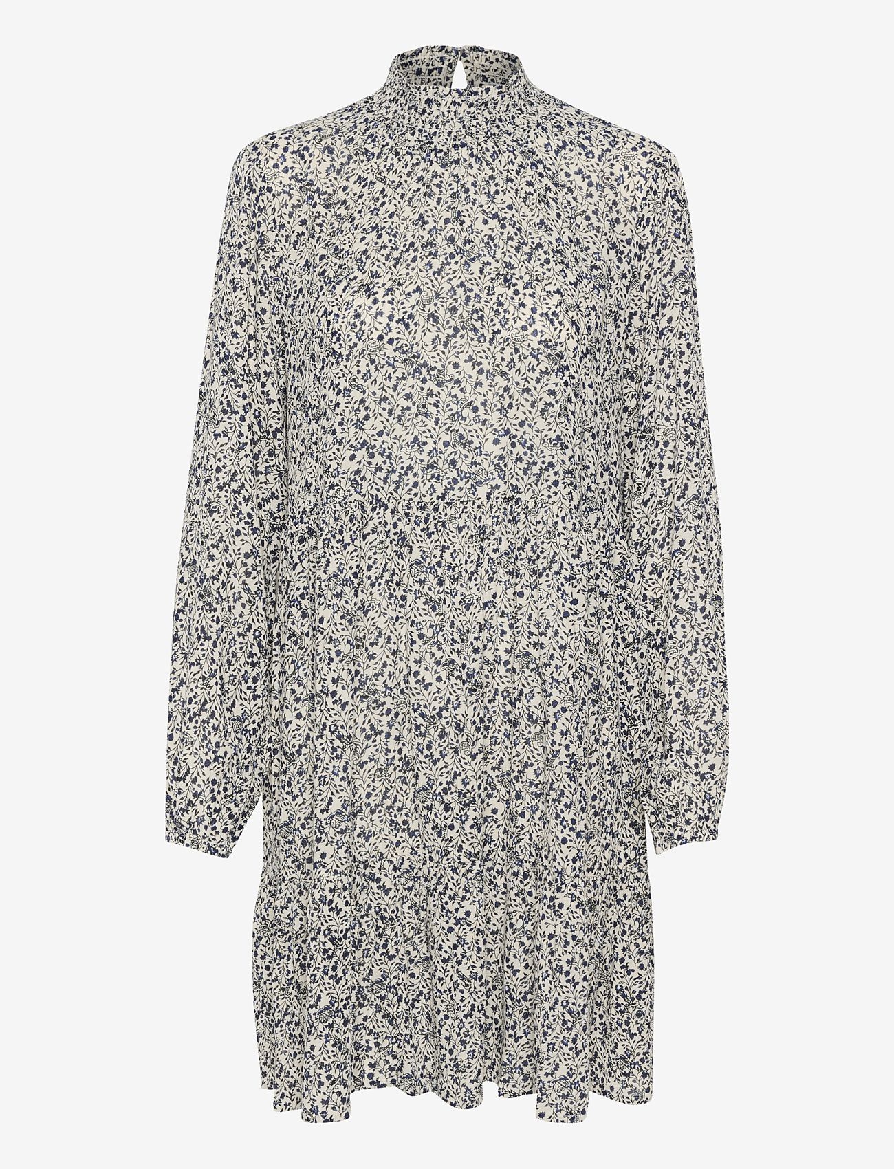 Kaffe - KAsally Amber Dress LS - midikleider - feather gray petit leaf - 1