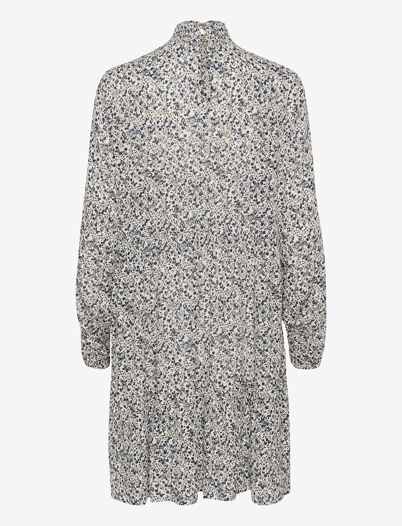 Kaffe - KAsally Amber Dress LS - midikleider - feather gray petit leaf - 2