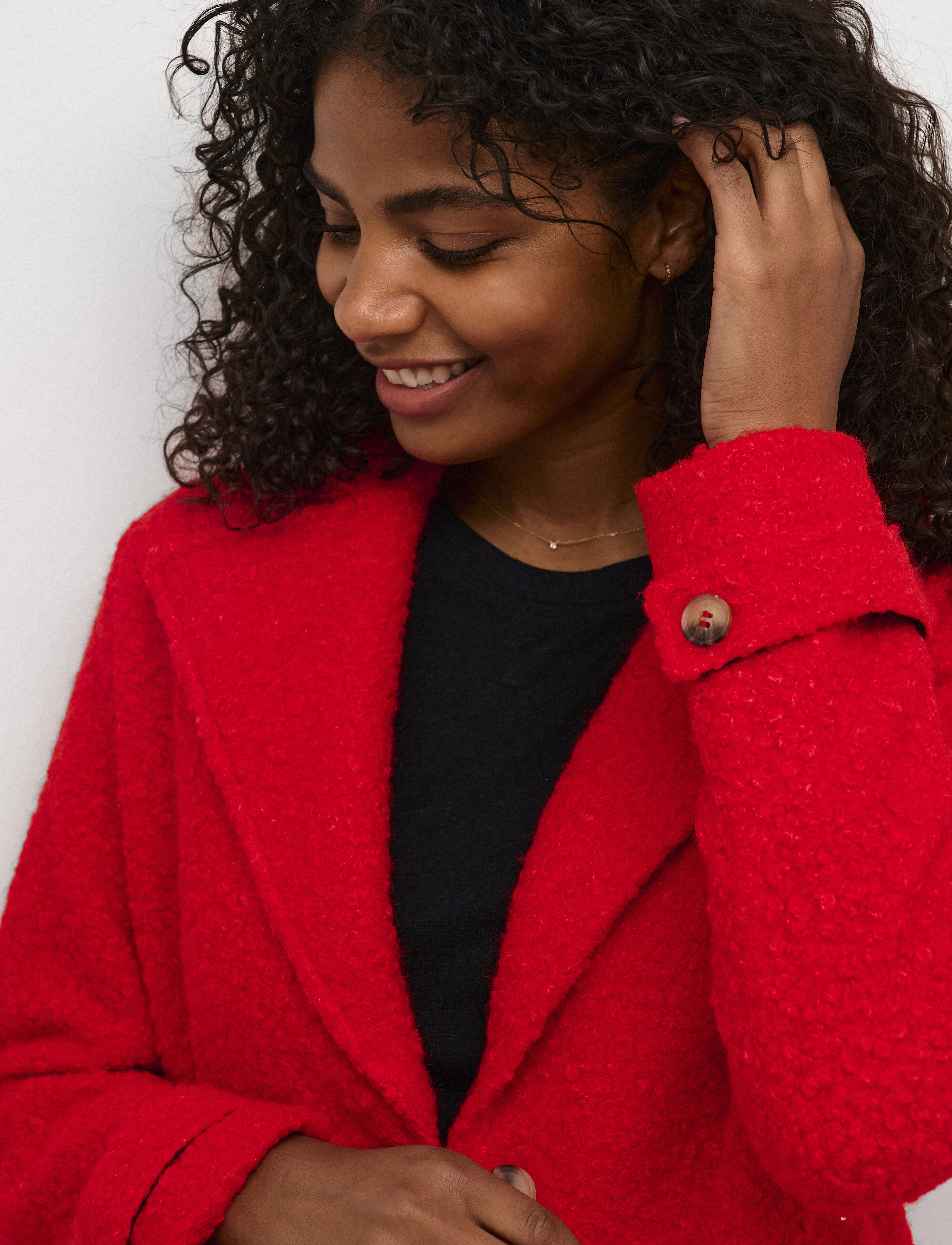 Kaffe - KAanne Coat - vinterkappor - fiery red - 5