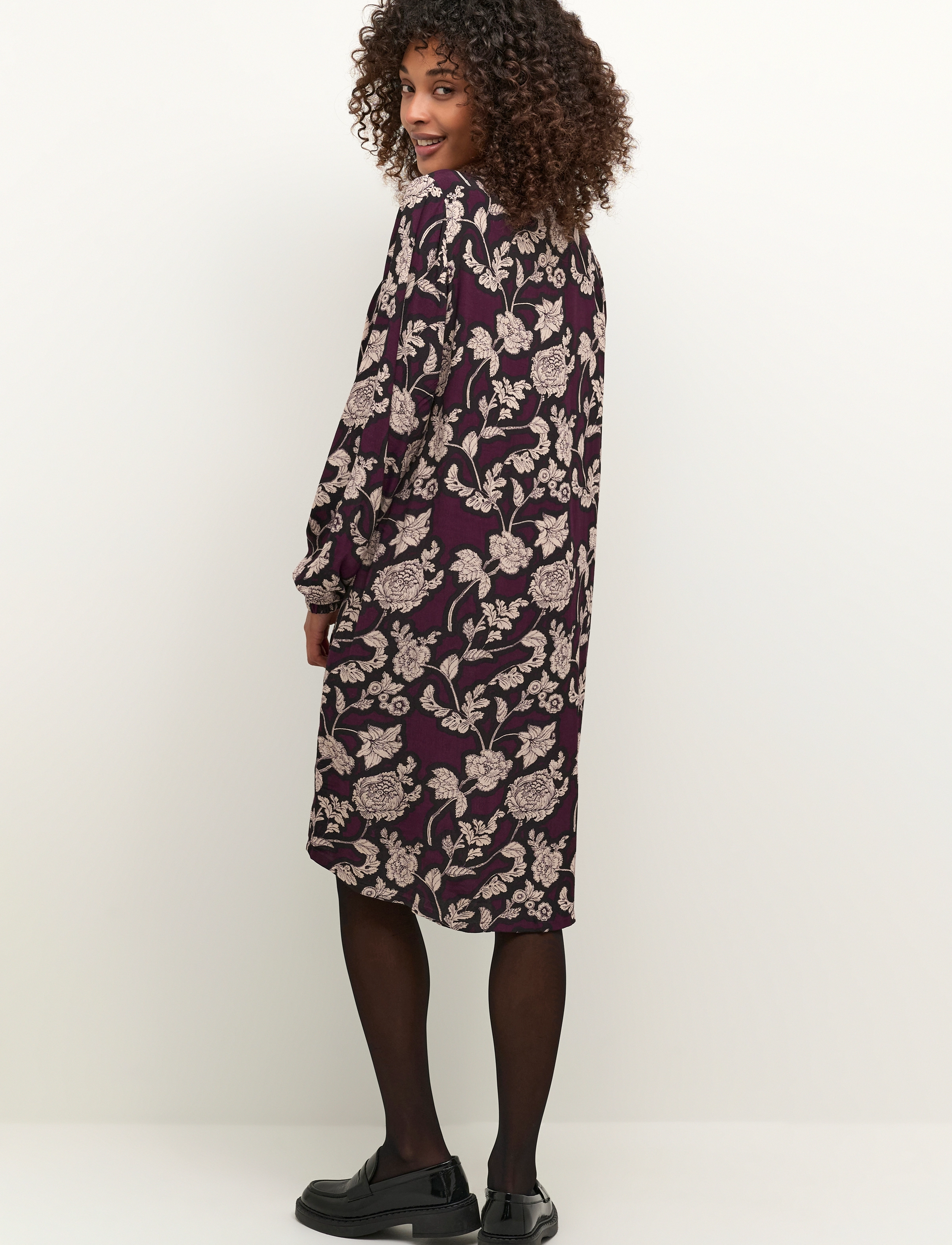 Kaffe - KAzarina Dress - winetasting / sand flower - 4