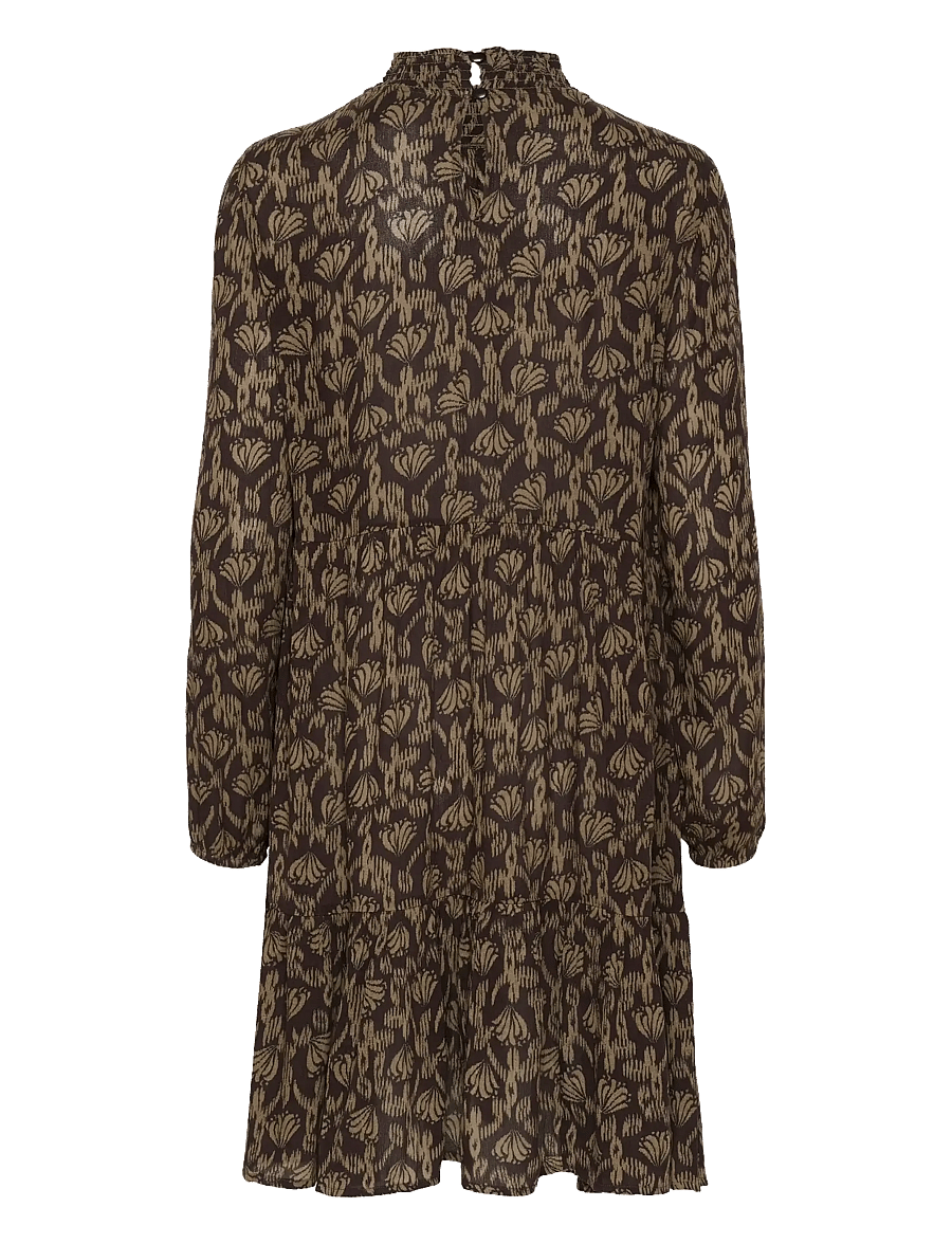 Kaffe - KArikka Amber Dress - korta klänningar - black coffee moral floral - 2