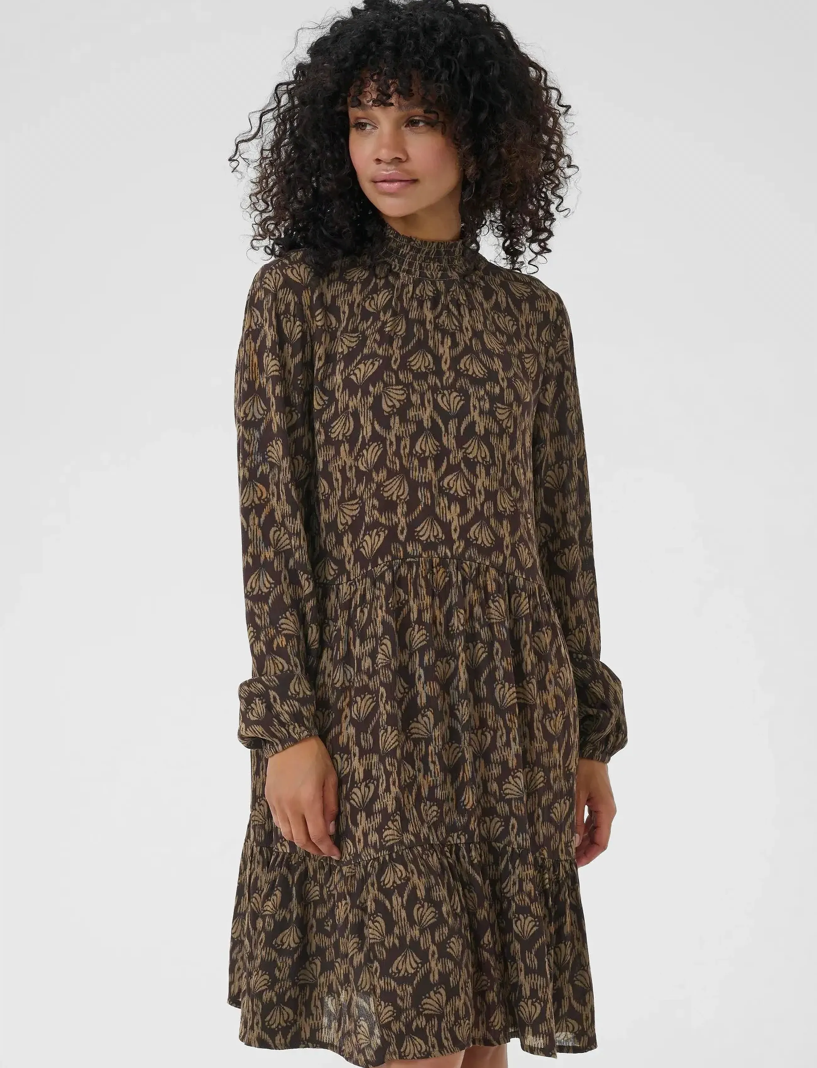 Kaffe Karikka Amber Dress, 44, Dresses, Braun - Party Frauen