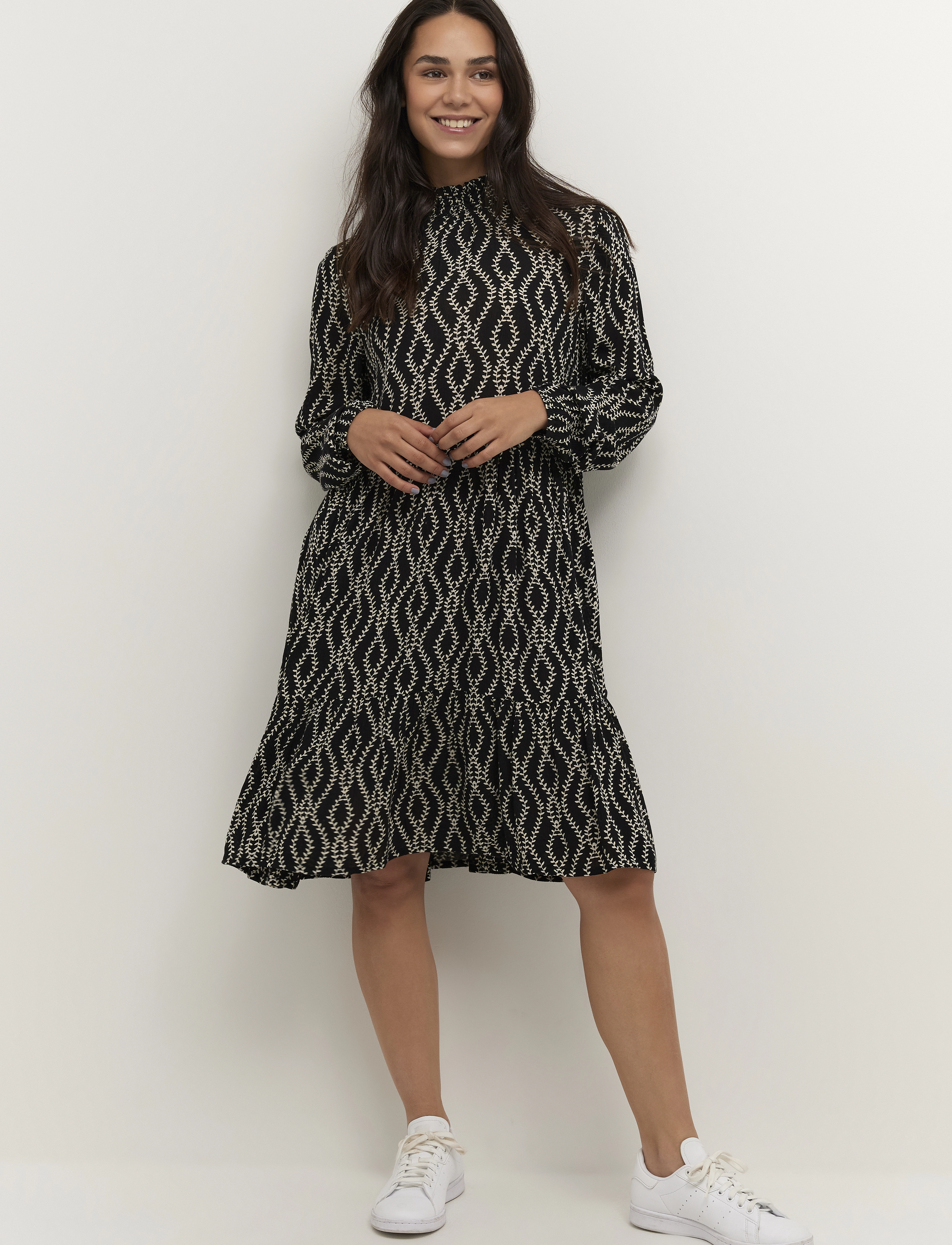 Kaffe - KArikka Amber Dress - korte kjoler - black/chalk print - 3