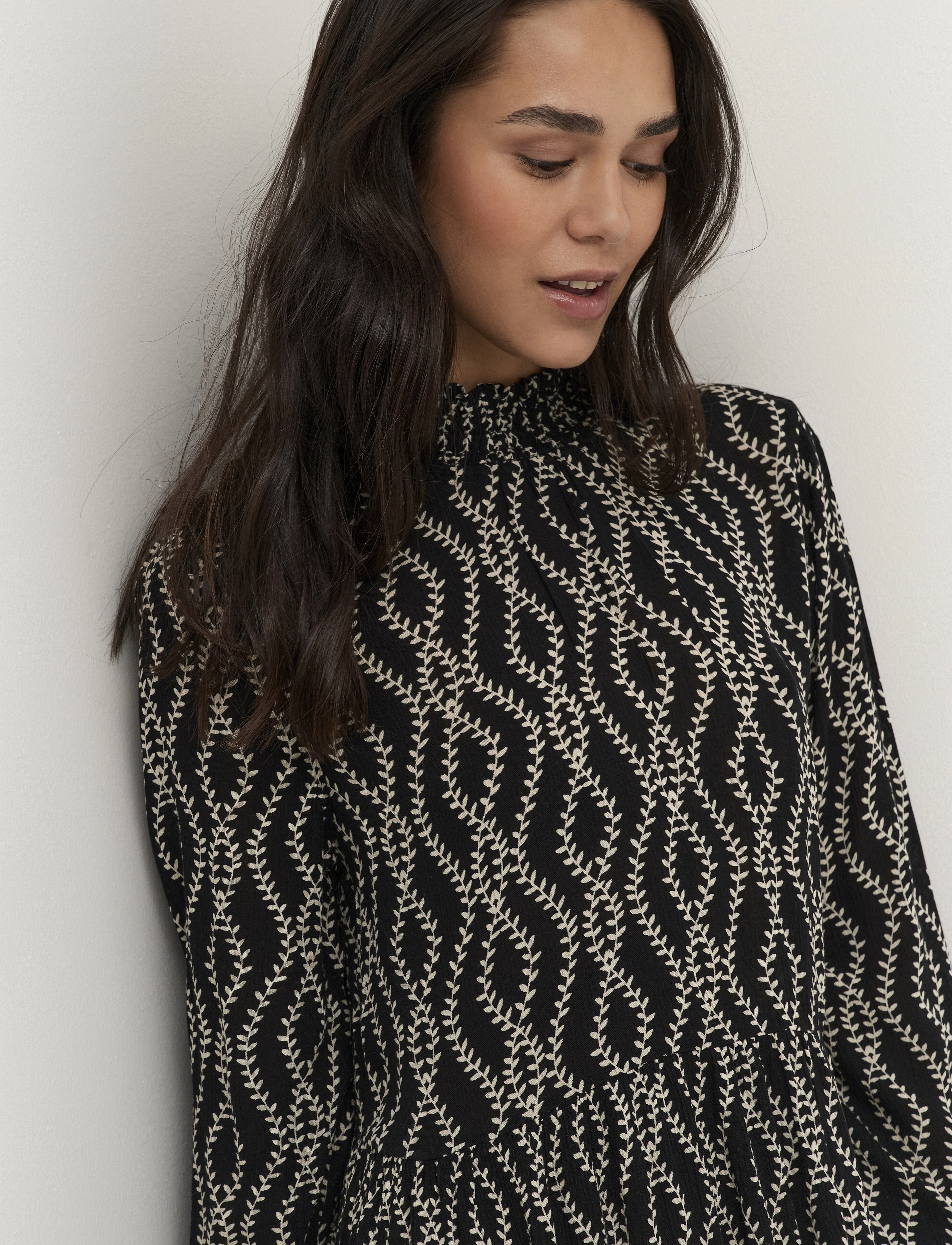 Kaffe - KArikka Amber Dress - korte kjoler - black/chalk print - 5