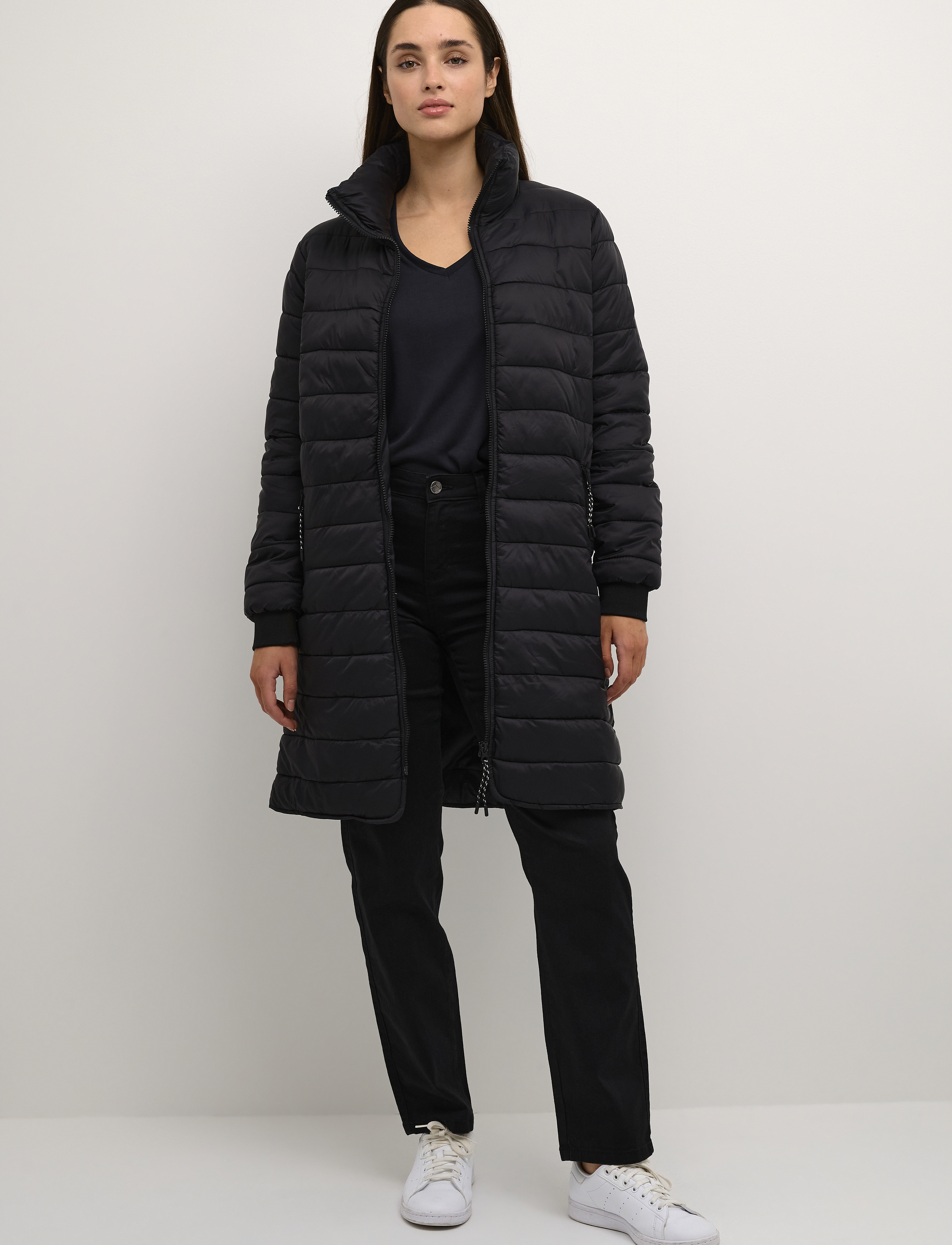 Kaffe - KAlira Long Jacket - black deep - 4