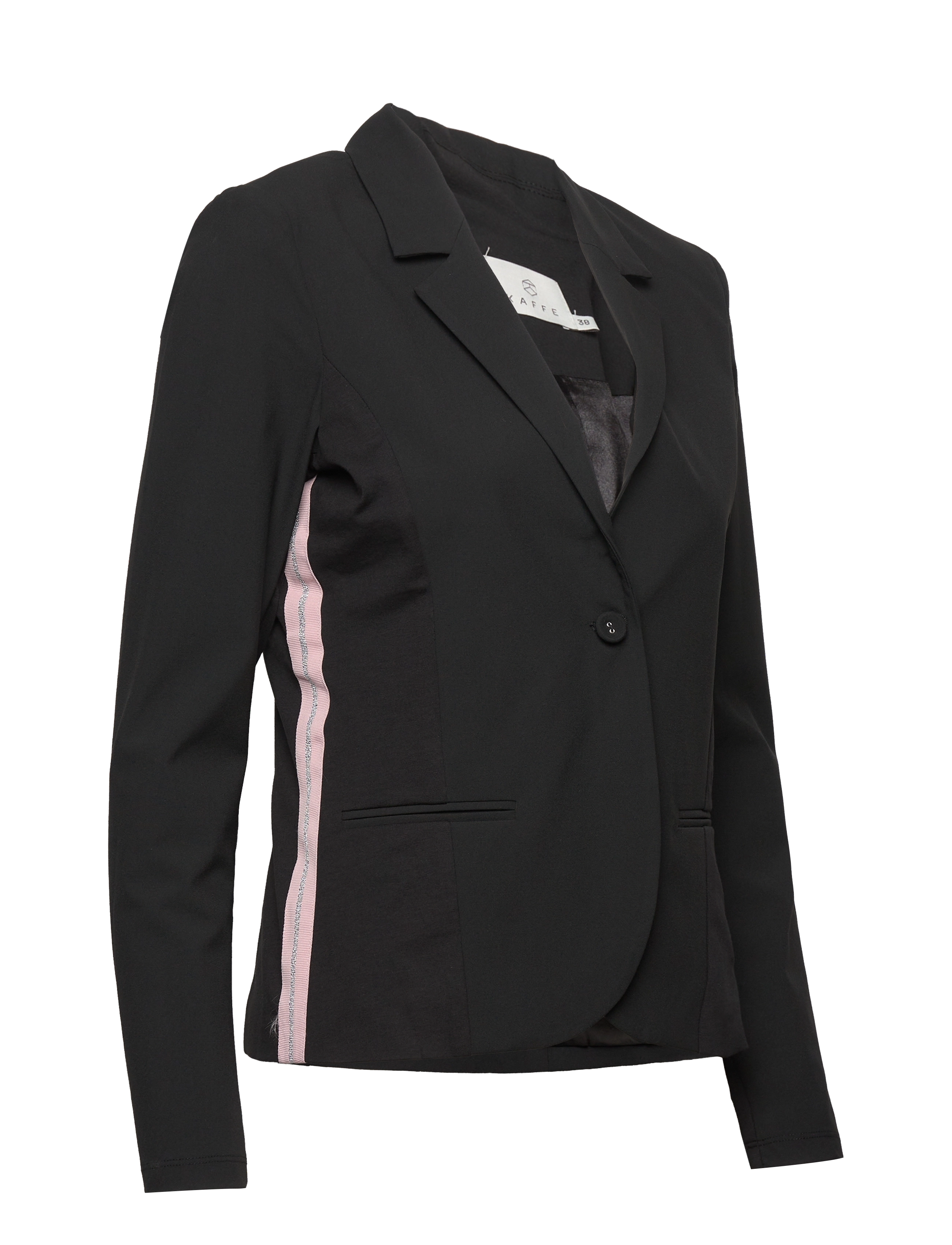 Kaffe - KAalma Jillian Blazer - black w. rosa/silver lurex - 2