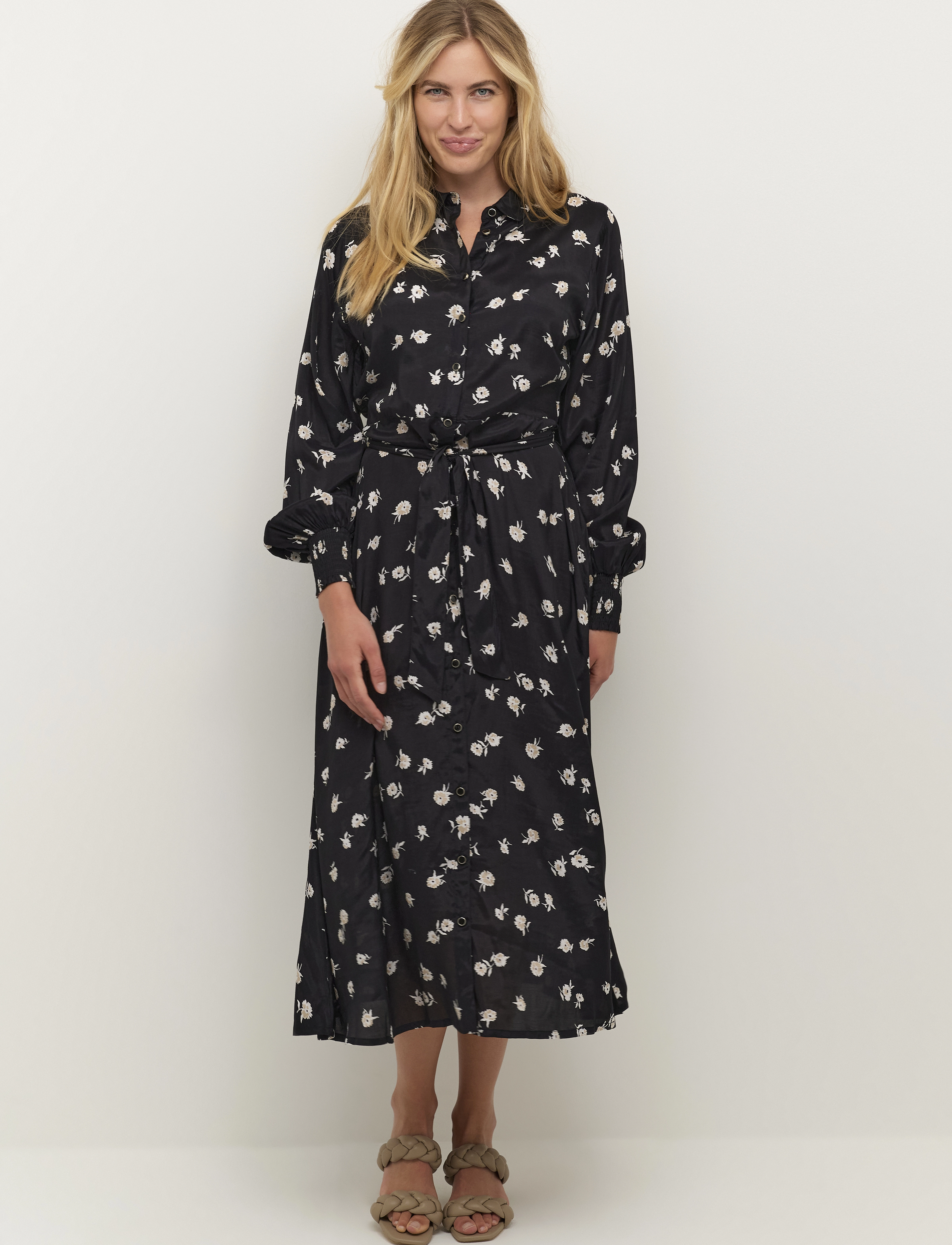 Kaffe KAobina Oline Dress - Kjoler - BLACK/ANTIQUE FLOWER PRINT / black