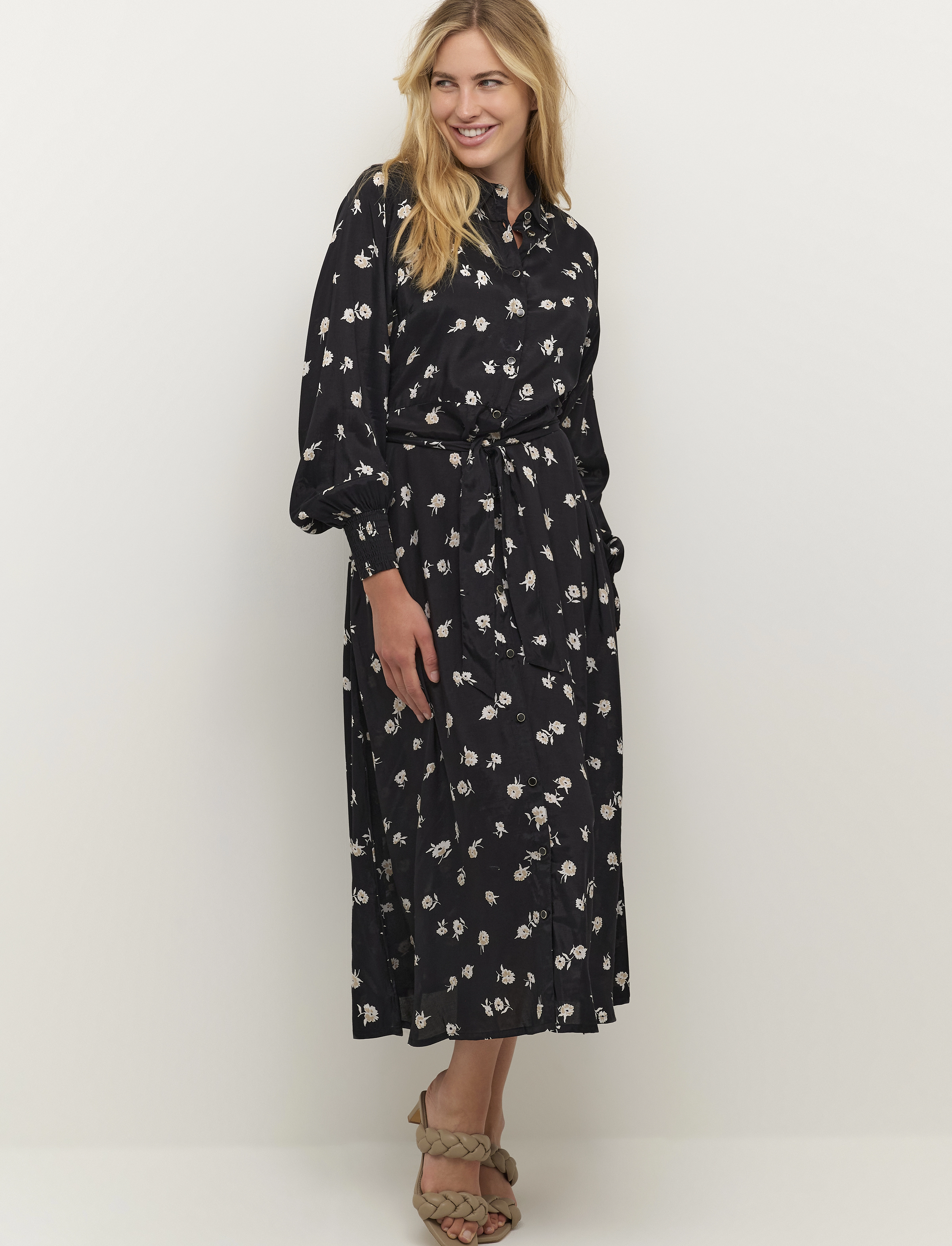 Kaffe - KAobina Oline Dress - maxi kjoler - black/antique flower print - 3