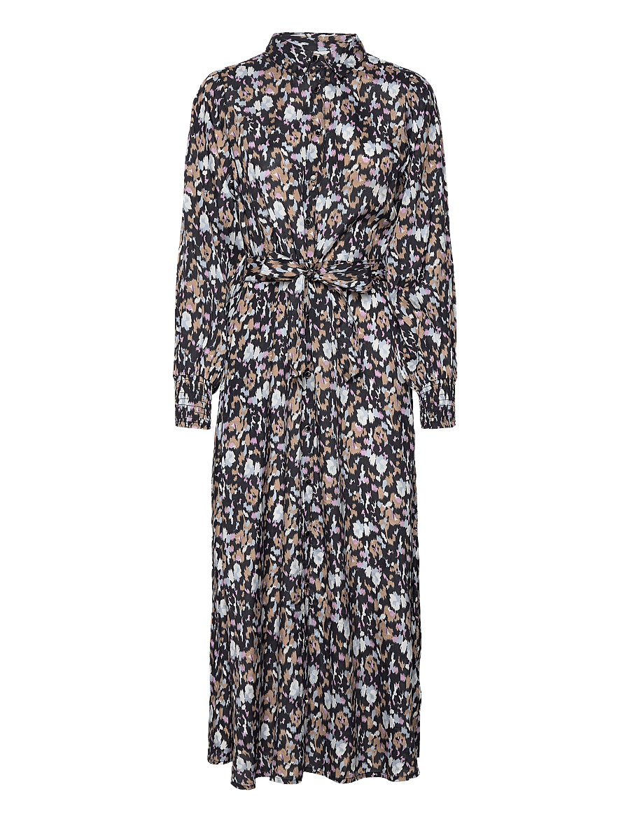 Kaffe - KAobina Oline Dress - robes chemises - black/blue/lupine print - 0