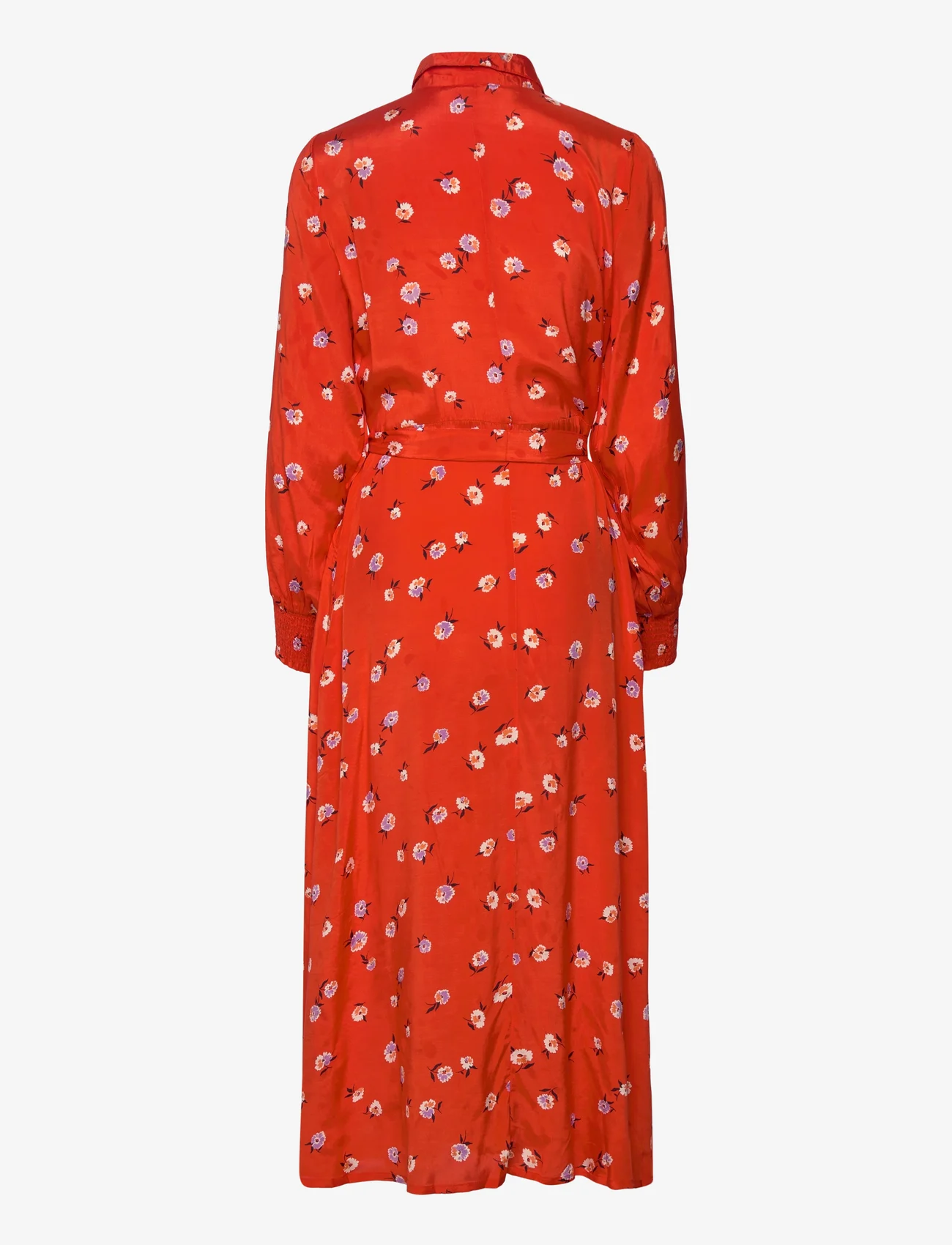 Kaffe - KAobina Oline Dress - marškinių tipo suknelės - fiery red flower print - 1