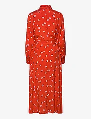Kaffe - KAobina Oline Dress - skjortklänningar - fiery red flower print - 1