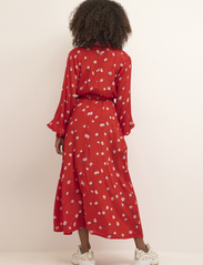 Kaffe - KAobina Oline Dress - shirt dresses - fiery red flower print - 4