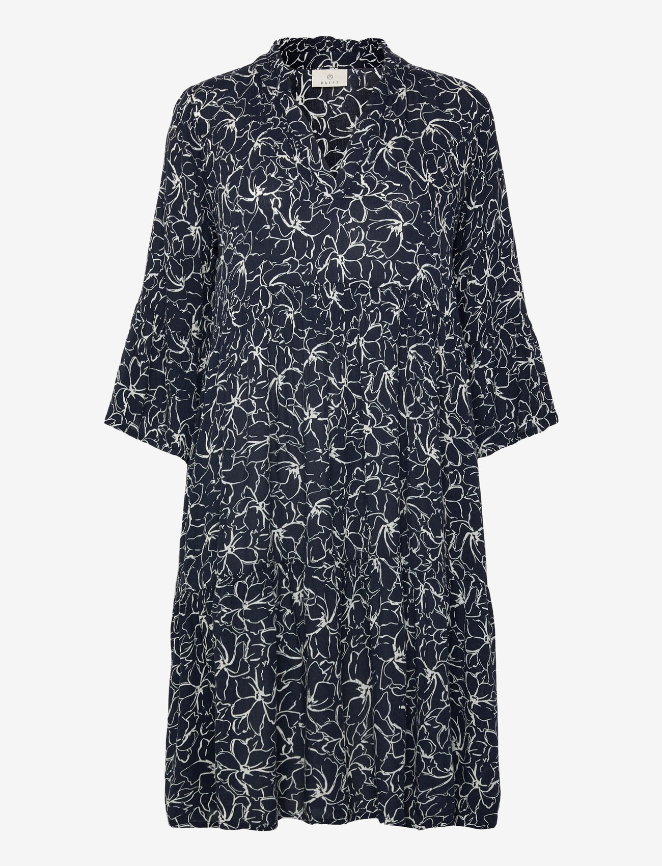 Kaffe - KAellen Amber Dress - zomerjurken - midnight marine chalk flower - 0