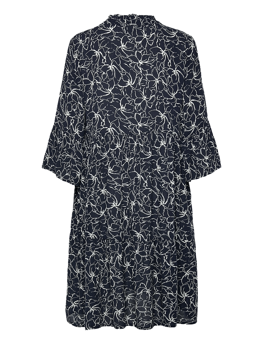 Kaffe - KAellen Amber Dress - sommarklänningar - midnight marine chalk flower - 2