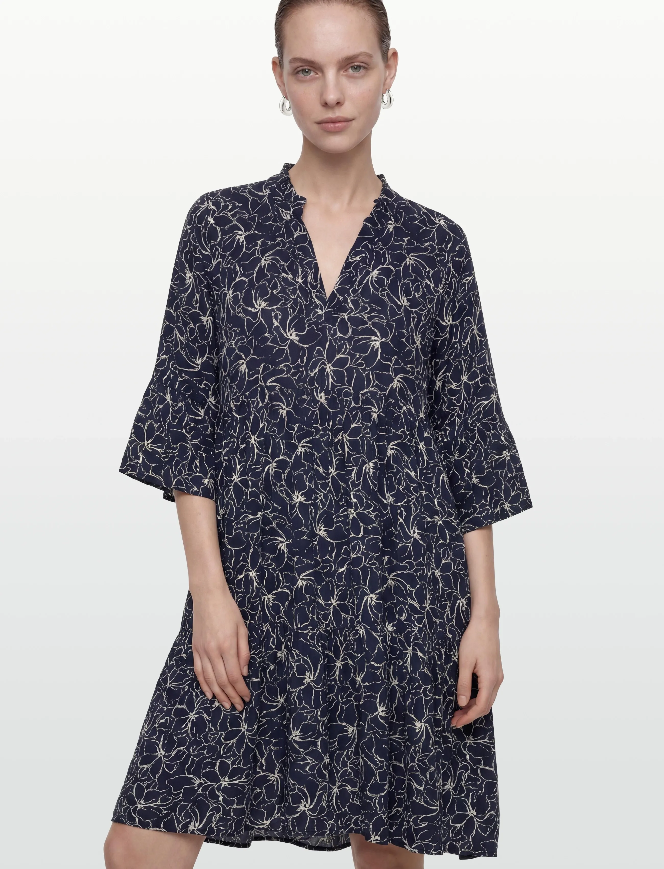 Kaffe - KAellen Amber Dress - sommarklänningar - midnight marine chalk flower - 3