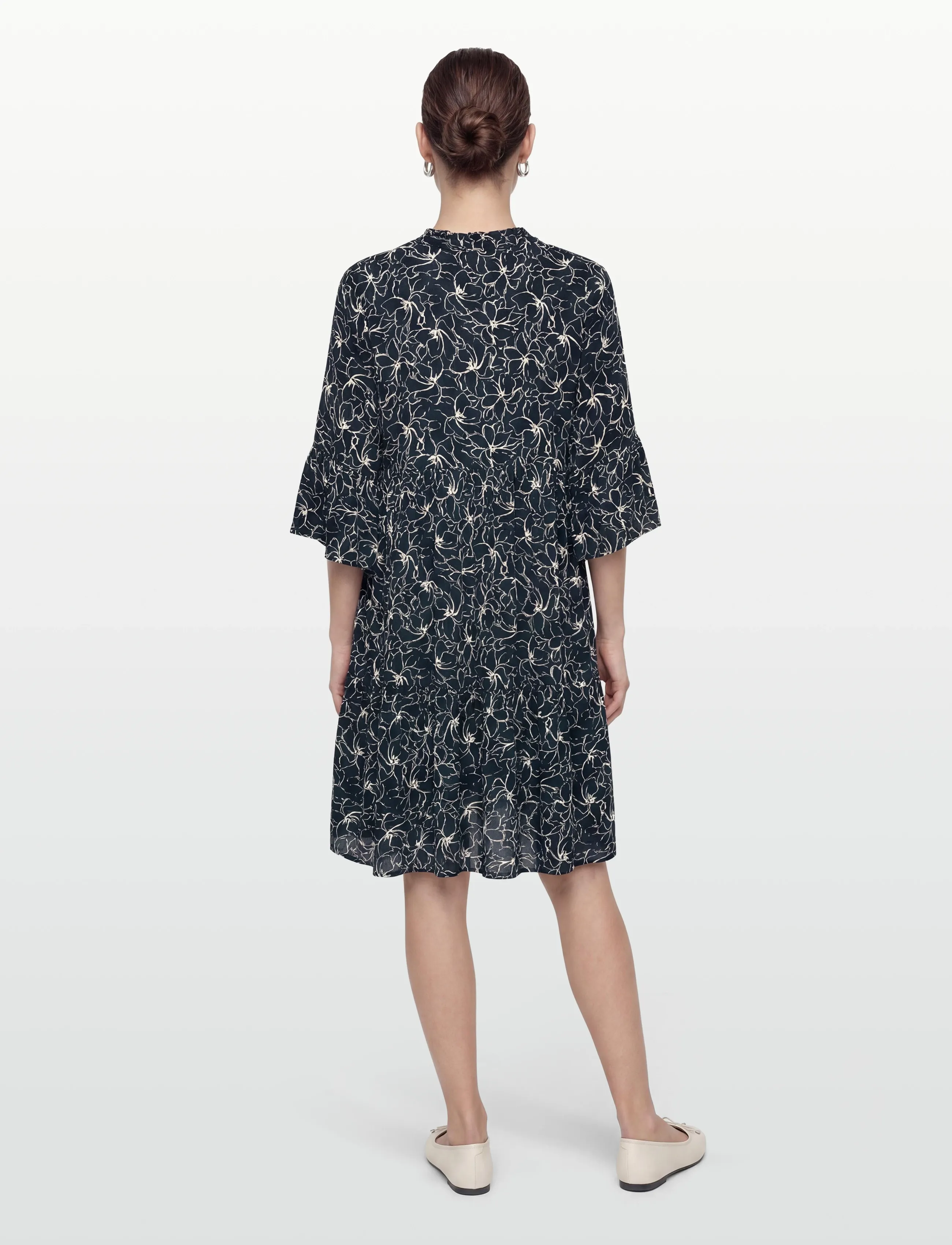 Kaffe - KAellen Amber Dress - sommarklänningar - midnight marine chalk flower - 4