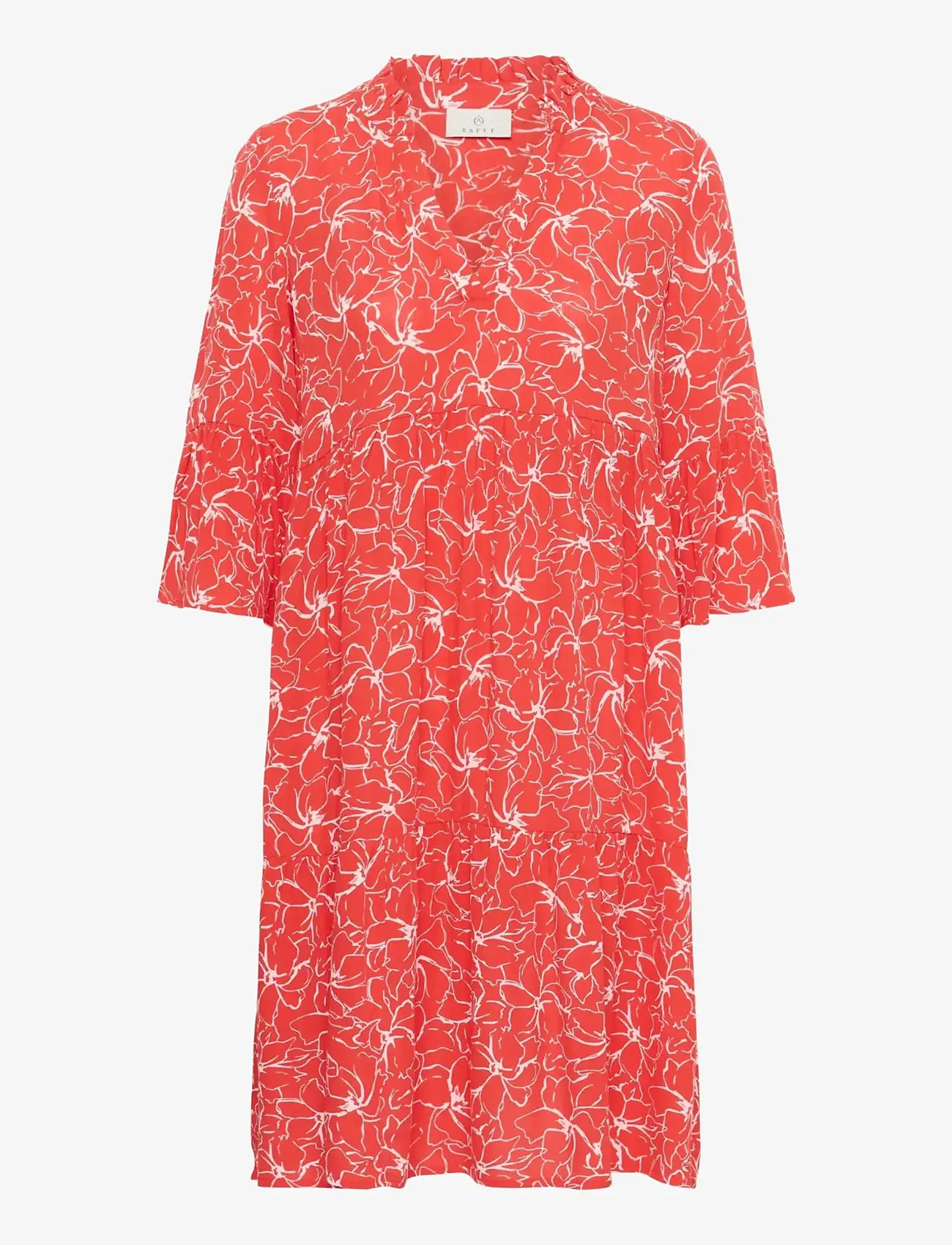 Kaffe - KAellen Amber Dress - summer dresses - poppy red chalk flower - 1