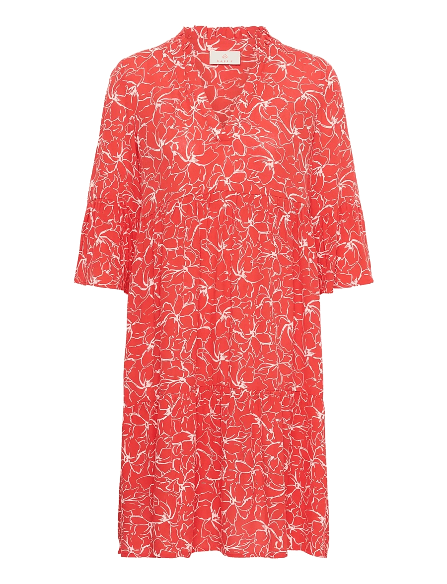 Kaffe - KAellen Amber Dress - sommerkleider - poppy red chalk flower - 1