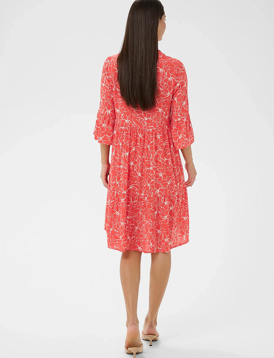 Kaffe - KAellen Amber Dress - sommerkleider - poppy red chalk flower - 4