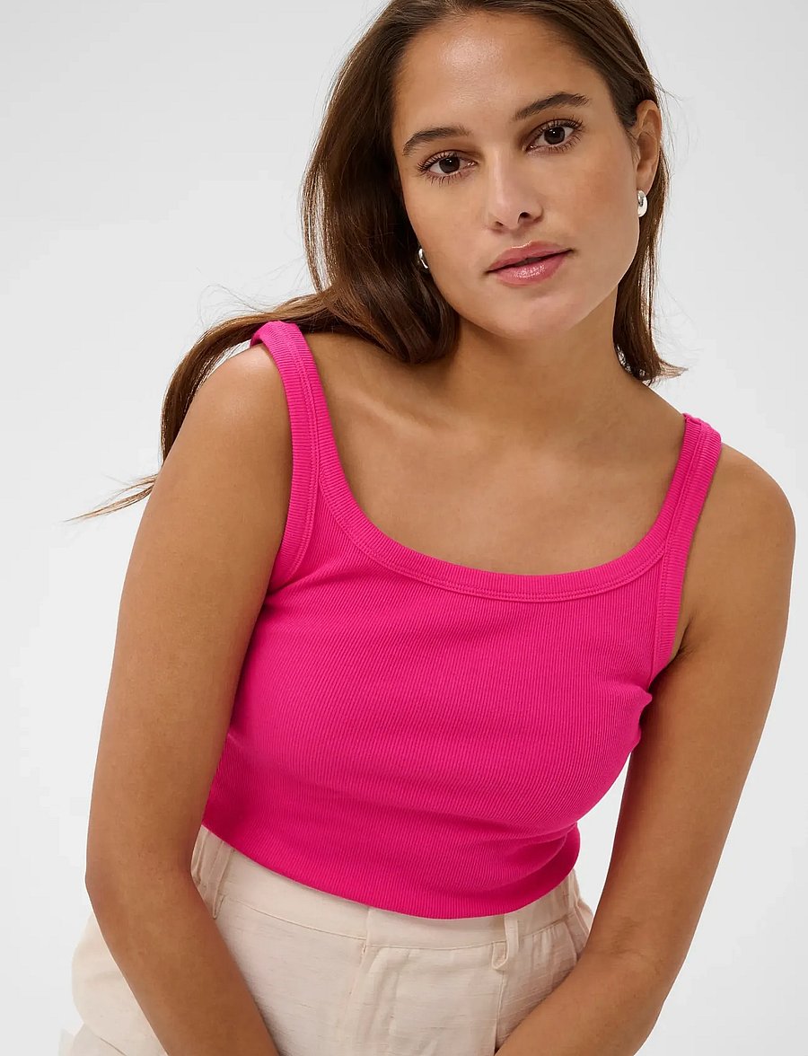 Kaffe - KACARNA TANK TOP - Ärmellose tops - beetroot purple - 5