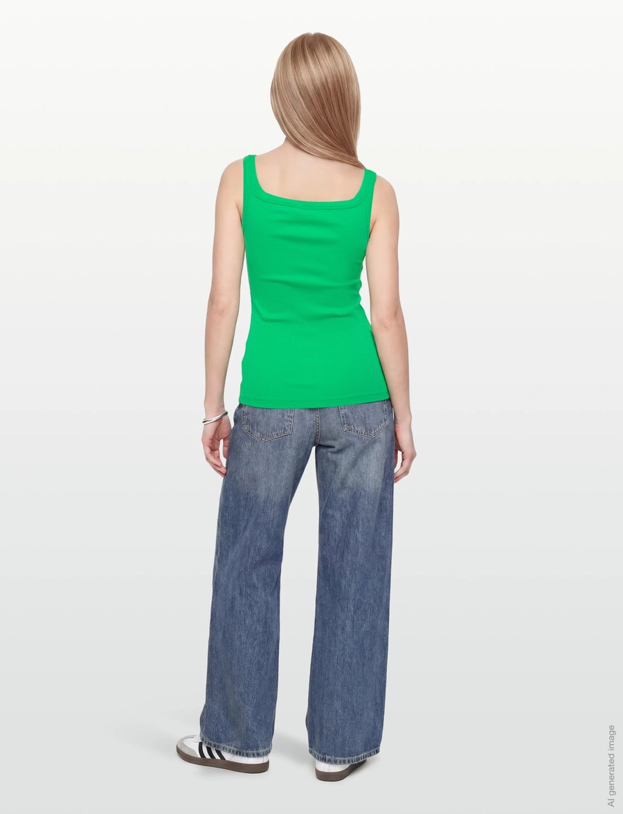 Kaffe - KACARNA TANK TOP - Ärmellose tops - bright green - 4