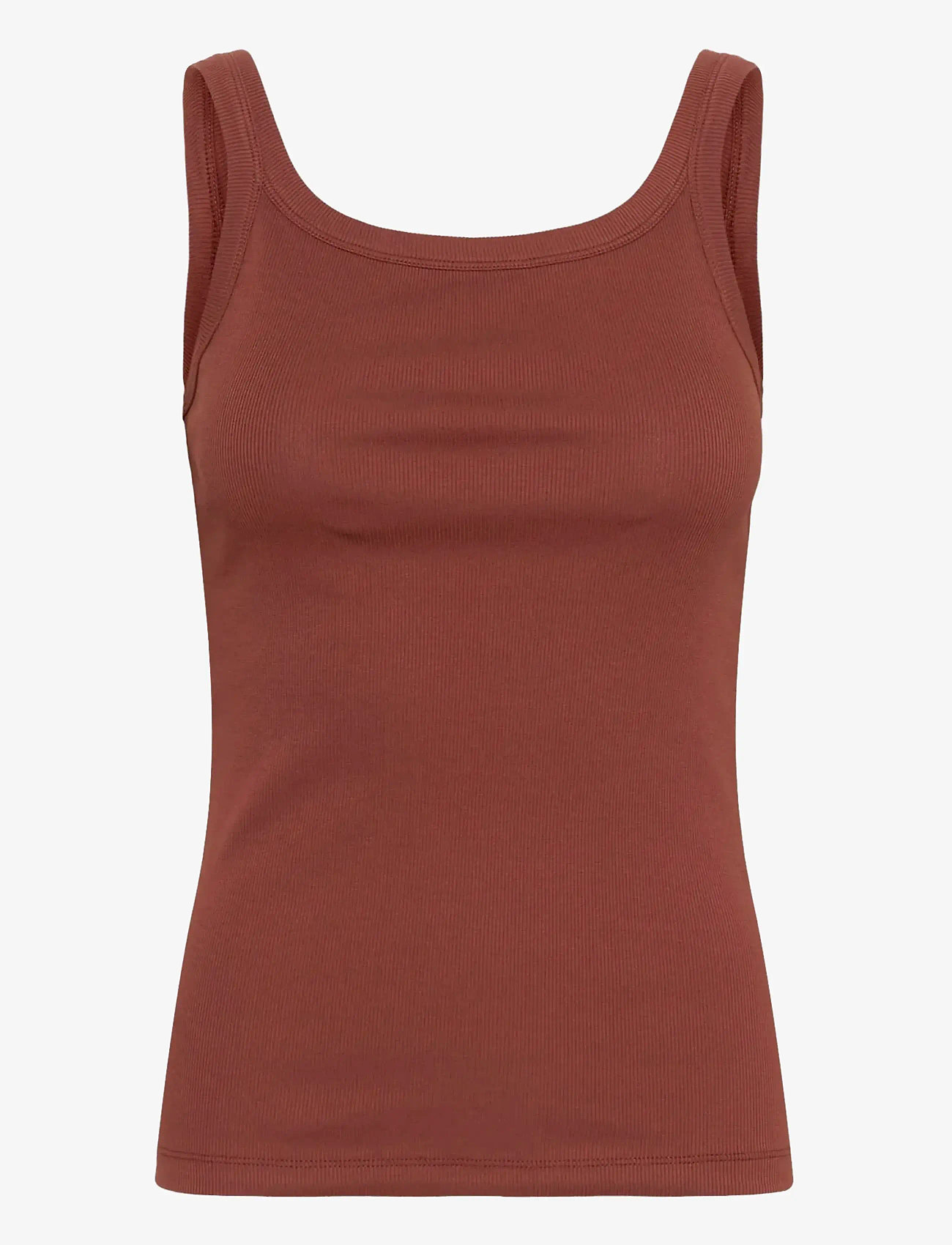 Kaffe - KACARNA TANK TOP - linnen - henna - 1