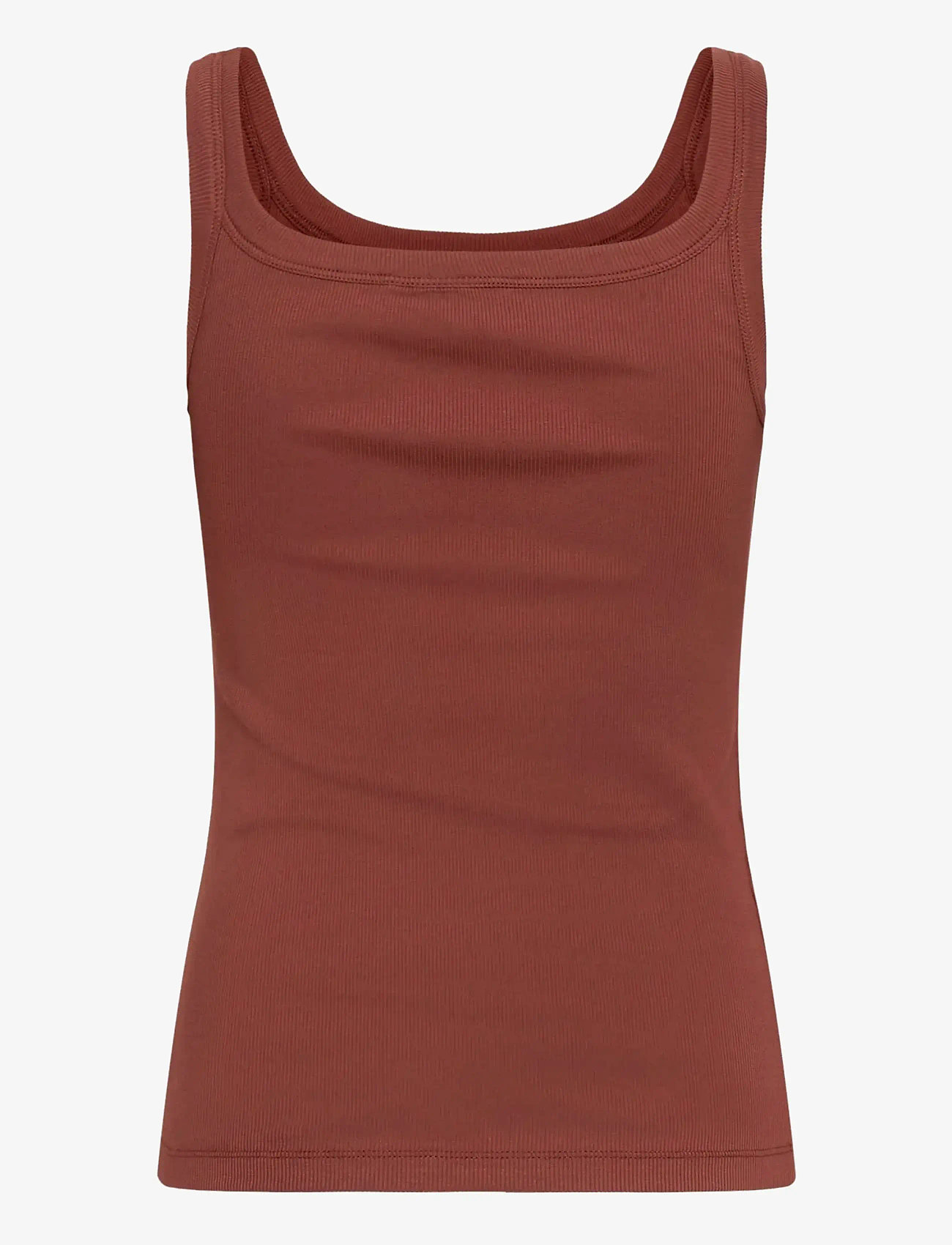 Kaffe - KACARNA TANK TOP - linnen - henna - 2