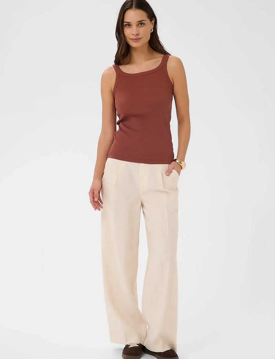 Kaffe - KACARNA TANK TOP - Ärmellose tops - henna - 3