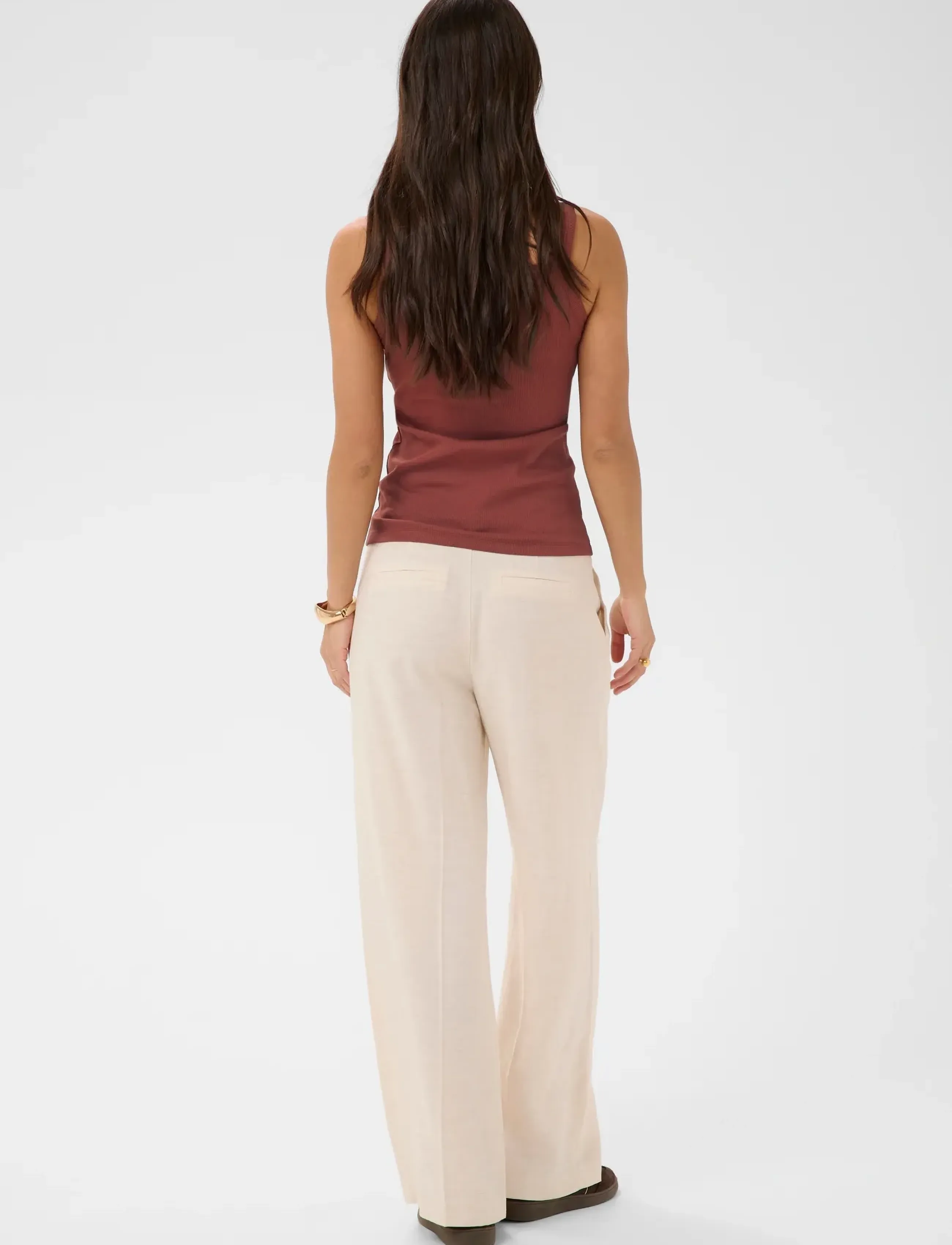 Kaffe - KACARNA TANK TOP - Ärmellose tops - henna - 4