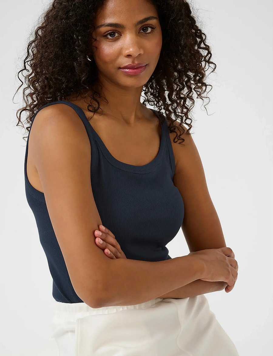 Kaffe - KACARNA TANK TOP - Ärmellose tops - midnight marine - 5