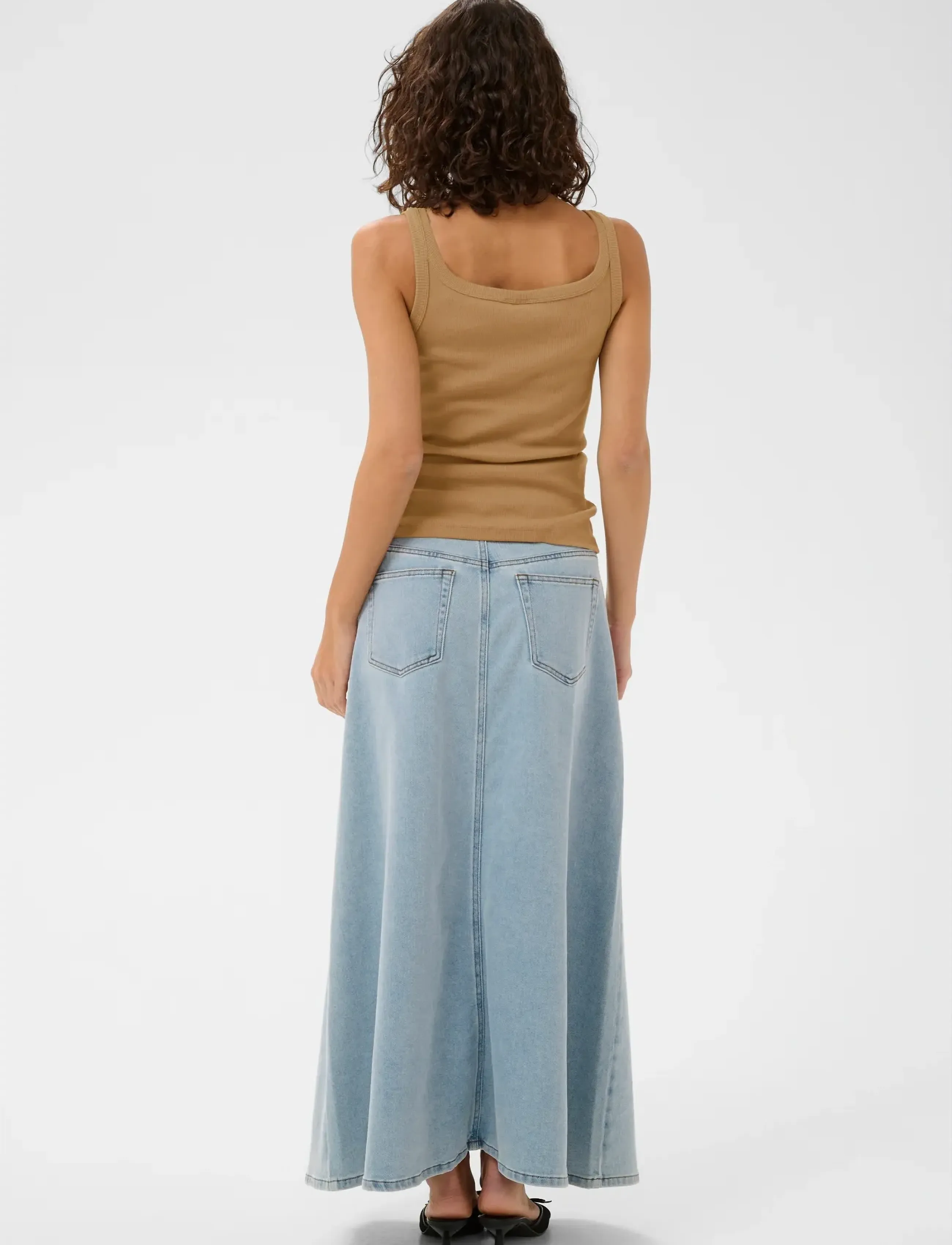 Kaffe - KACARNA TANK TOP - sleeveless tops - petrified oak - 4