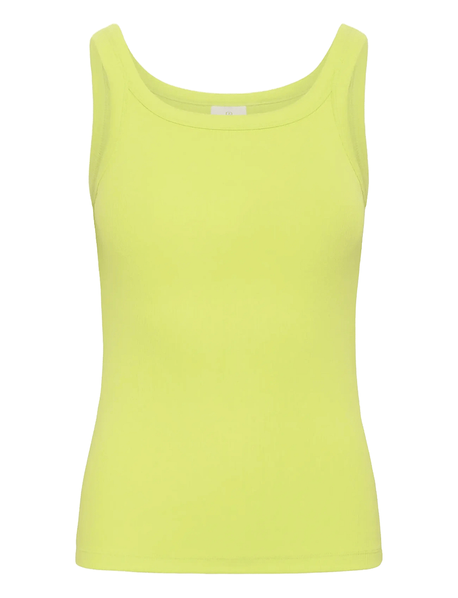 Kaffe - KACARNA TANK TOP - linnen - wild lime - 1