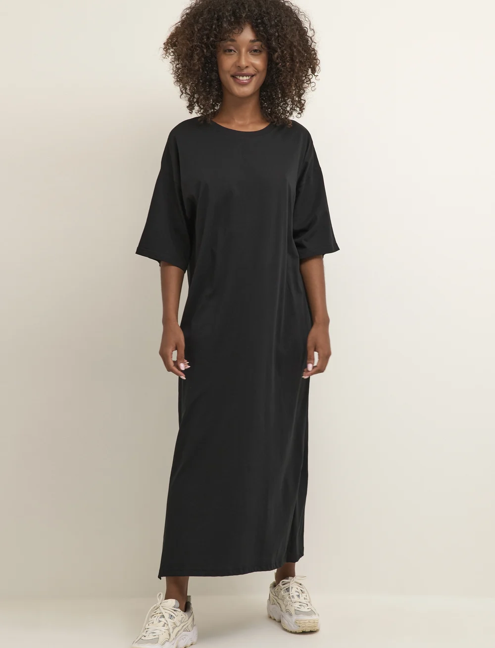 Kaffe - KAedna 1/2 Sleeve Dress - t-shirt dresses - black deep - 0