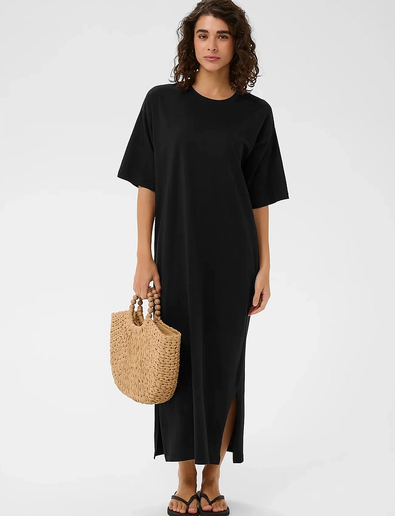 Kaffe - KAedna 1/2 Sleeve Dress - t-shirt-kleider - black deep - 3