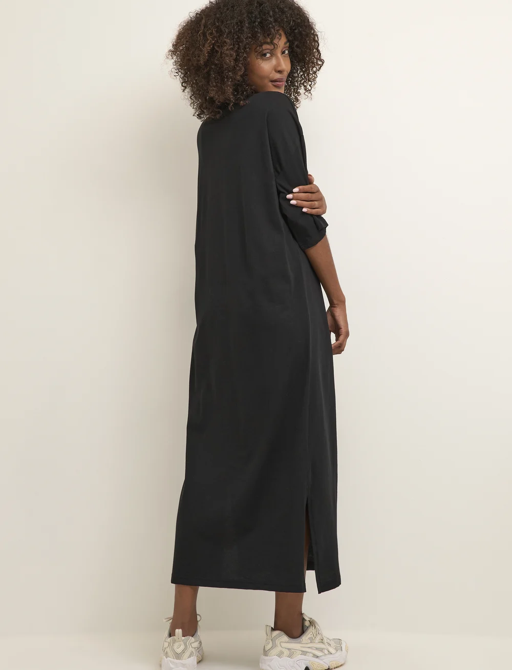 Kaffe - KAedna 1/2 Sleeve Dress - t-shirt dresses - black deep - 4