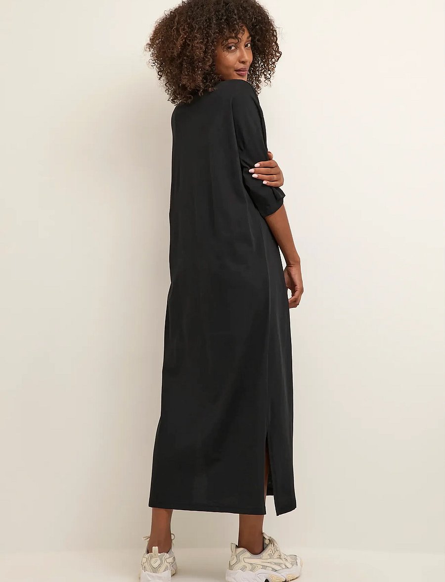 Kaffe - KAedna 1/2 Sleeve Dress - t-shirt-kleider - black deep - 4